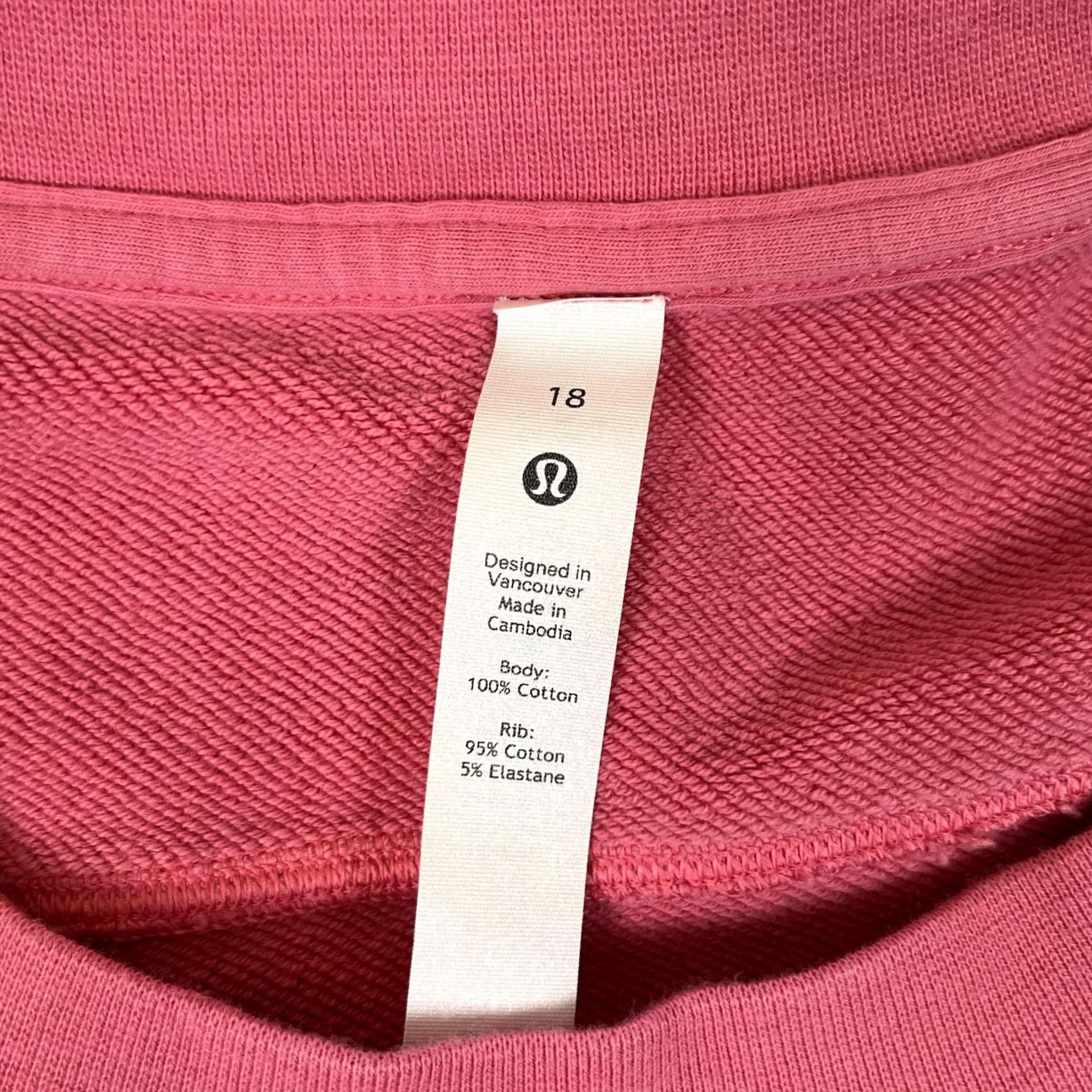 Lululemon Lululemon Sweatshirt Womens 18 Pink French Terry Relaxed Crewneck Pullover Size XXL / US 16-18 / IT 52-54 - 2 Thumbnail