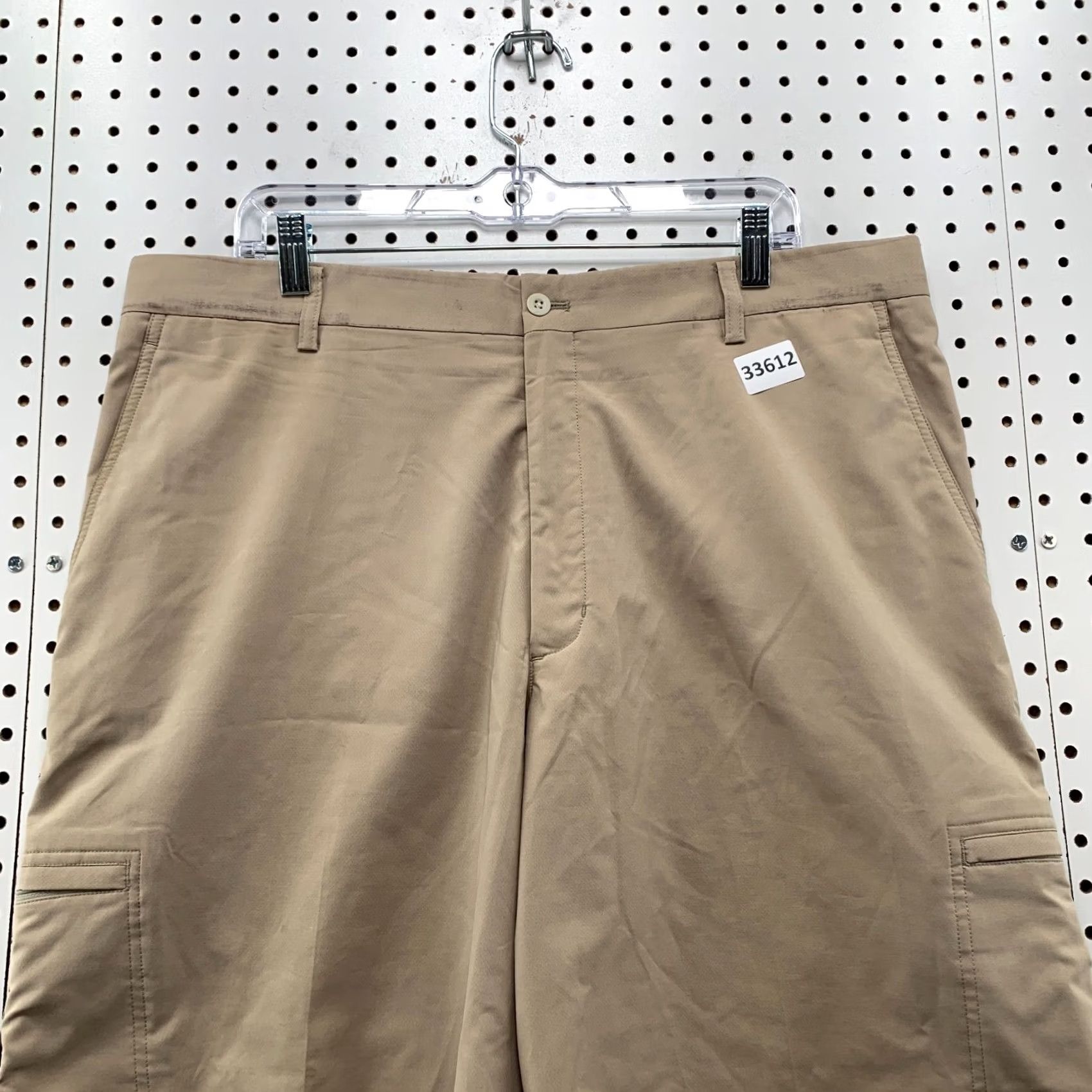 Nike Nike Shorts Mens 36x10 Brown Beige Khaki Casual FITS 36X10 Front Flat Front Chino Nike Mens Shorts Size US 36 / EU 52 - 5 Thumbnail