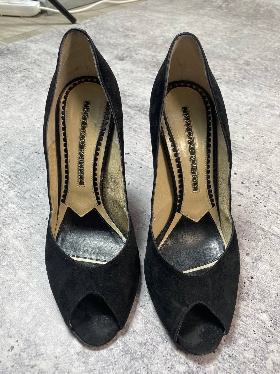 Jimmy Choo Vintage Rare Jimmy Choo Peep Toe Sculptural Heels Y2K Size US 8 / IT 38 - 2 Thumbnail