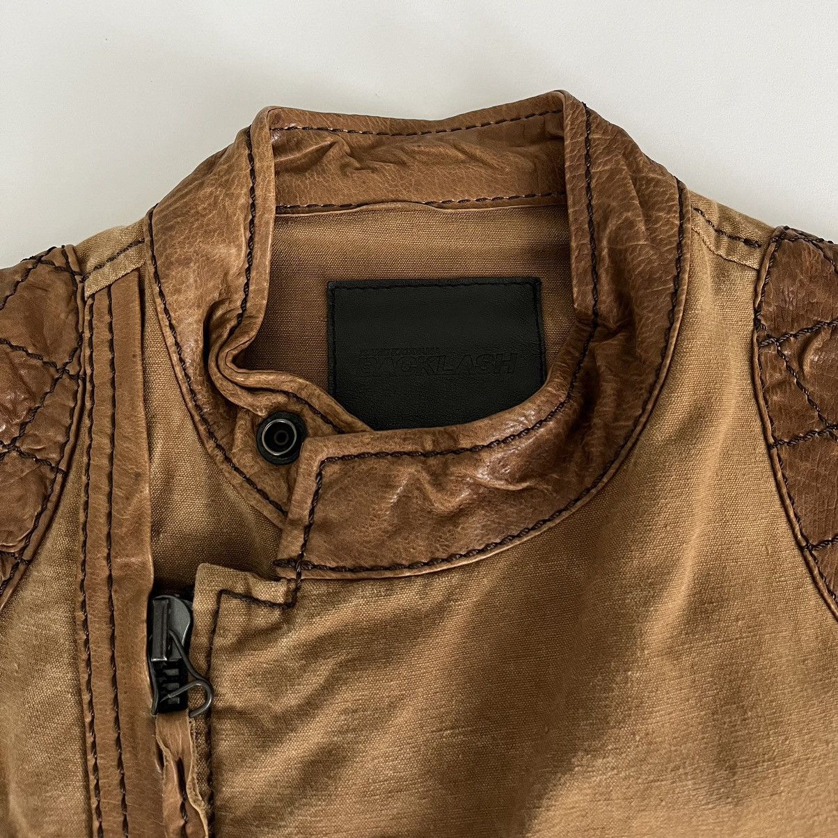 Isamu Katayama Backlash Isamu Katayama Backlash AW09 Cotton Leather Moto Jacket Size US S / EU 44-46 / 1 - 5 Thumbnail