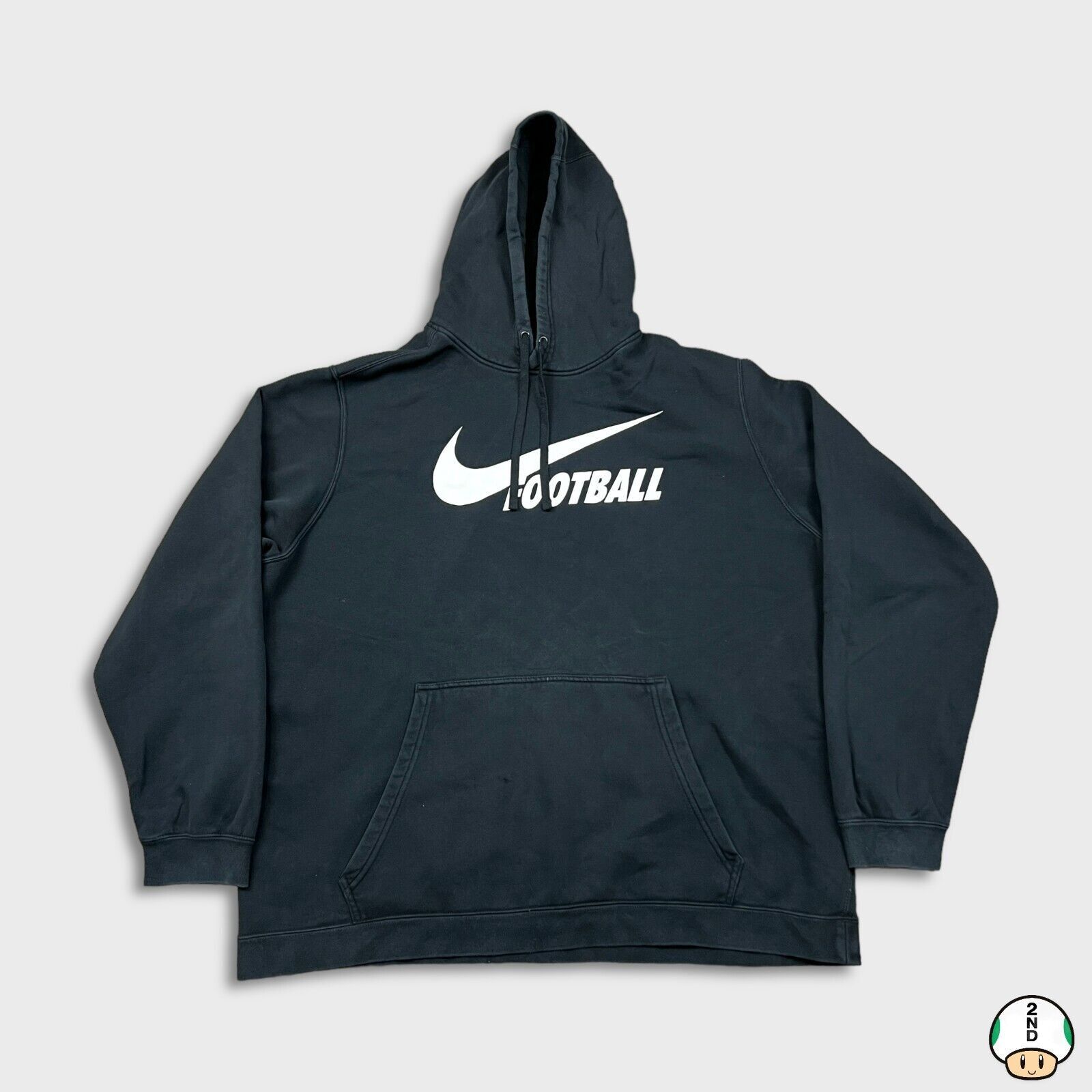 Nike × Vintage Nike Sportswear Hoodie 2XL Swoosh Football Pullover Hooded Size US XXL / EU 58 / 5 - 1 Thumbnail