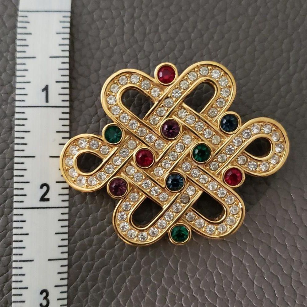 Swarovski Swarovski Vintage Goldstone Gemstone Broche Size ONE SIZE - 5 Thumbnail