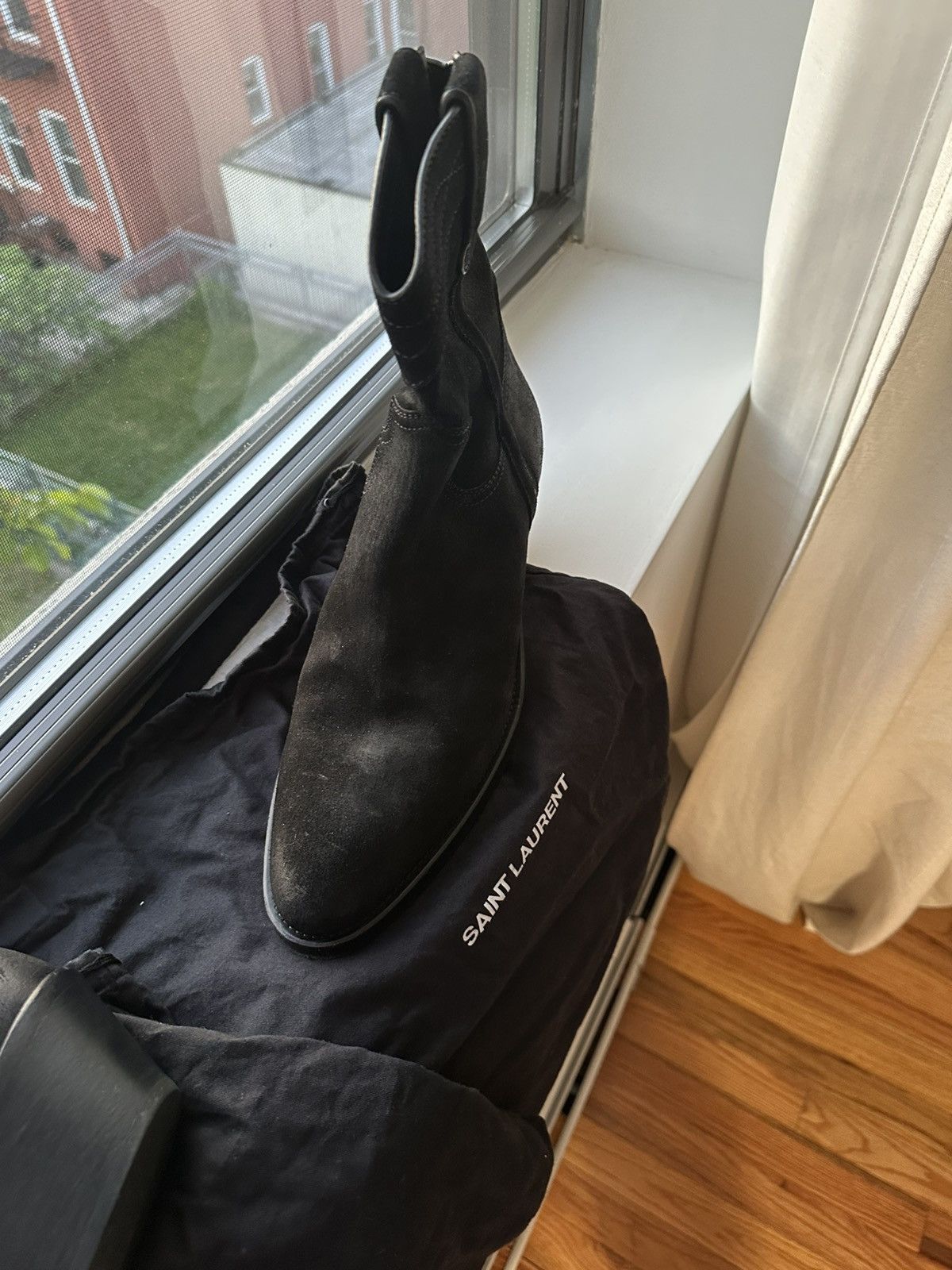 Saint Laurent Paris YSL SUEDE MENS BOOTS Size US 12.5 / EU 45-46 - 3 Thumbnail