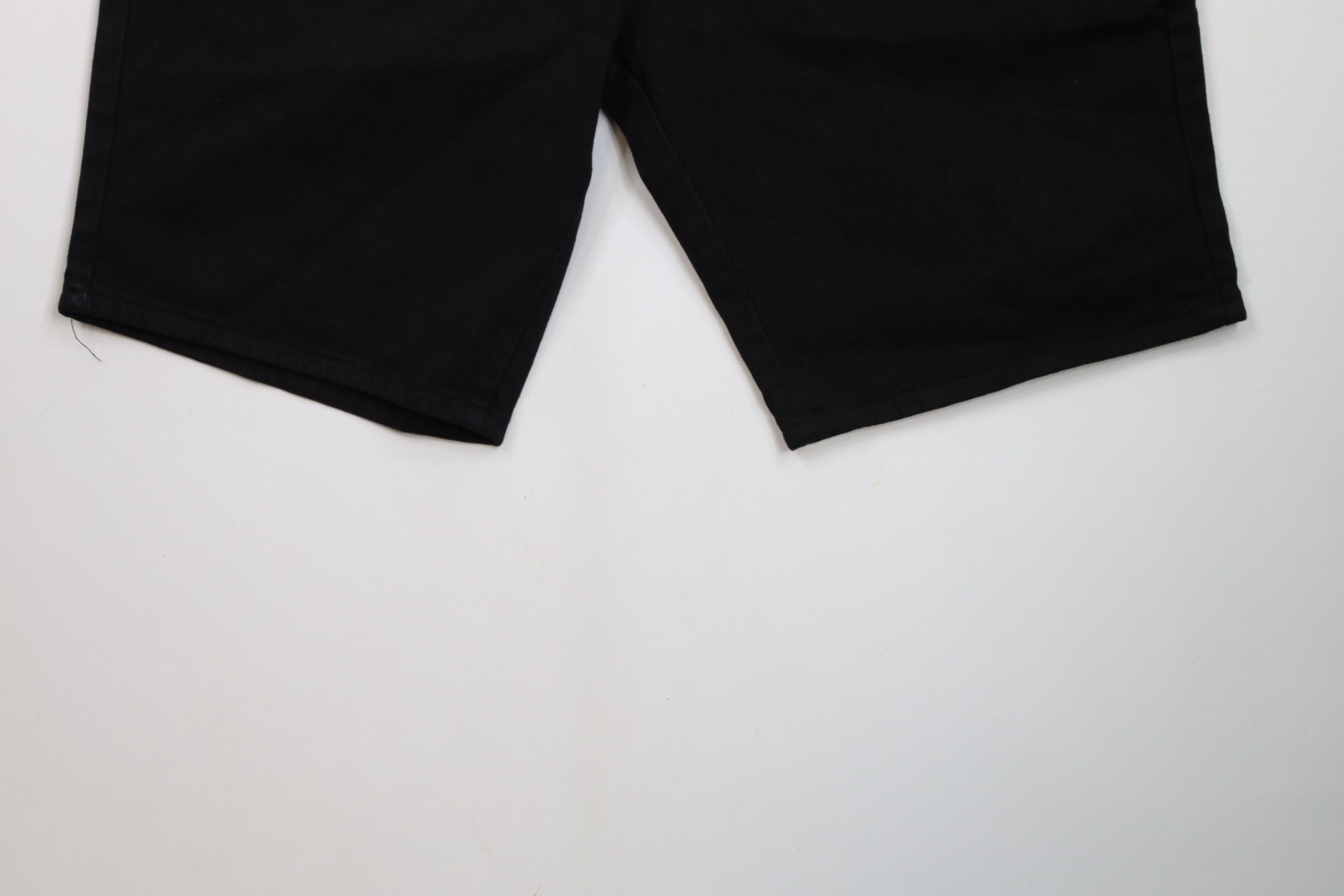 Vintage Deadstock Vintage 90s Streetwear Fit Denim Shorts Black Size US 38 / EU 54 - 4 Thumbnail