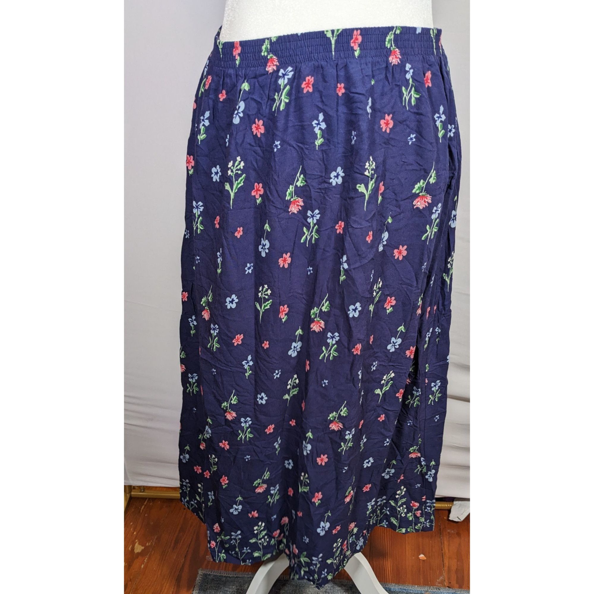 Blair Blair Blue Rustic Cottagecore Midi Skirt Size 26" / US 2 / IT 38 - 4 Thumbnail