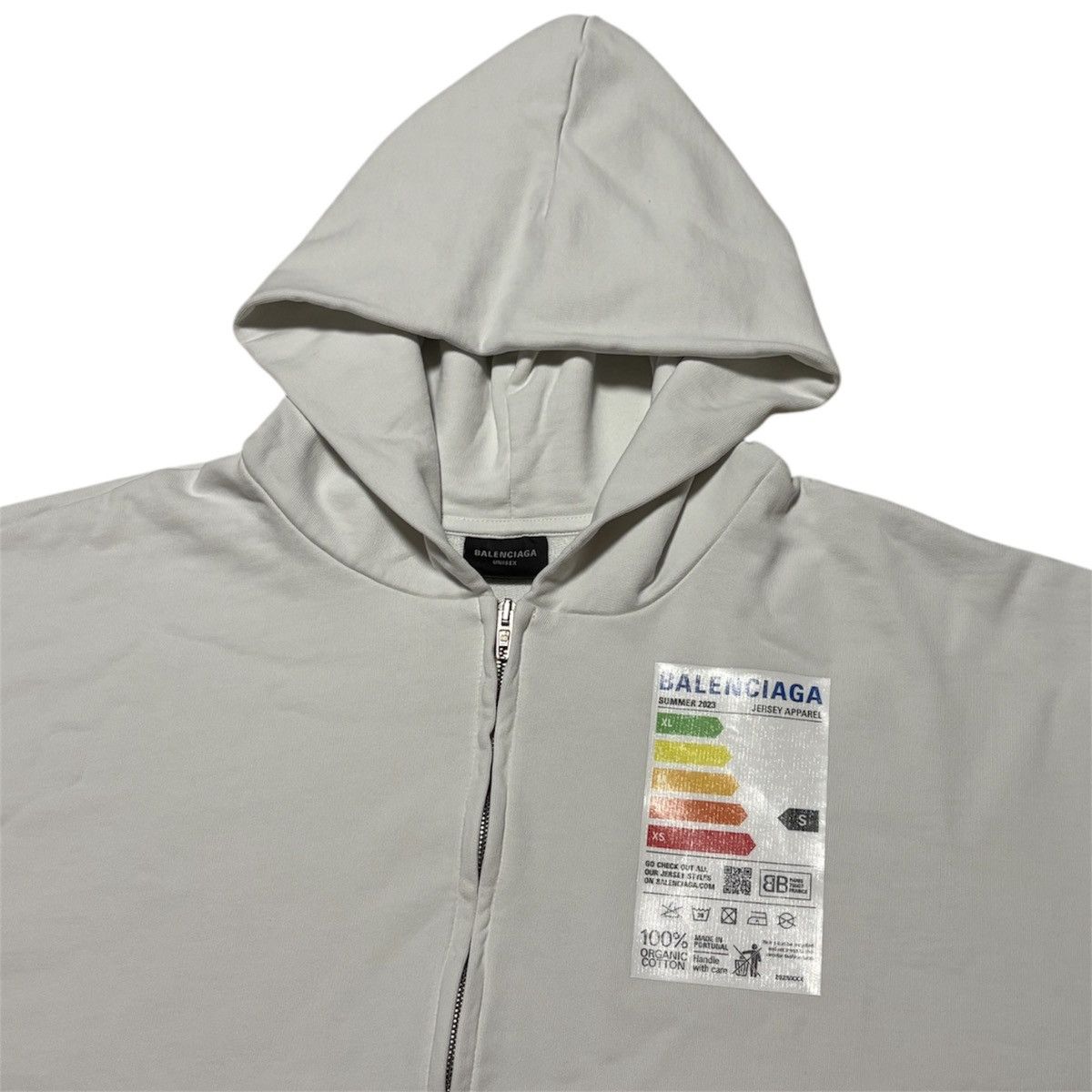 Balenciaga SUMMER 23 BALENCIAGA BY DEMNA ENERGY LABEL ZIP UP HOODIE Size US L / EU 52-54 / 3 - 6 Thumbnail