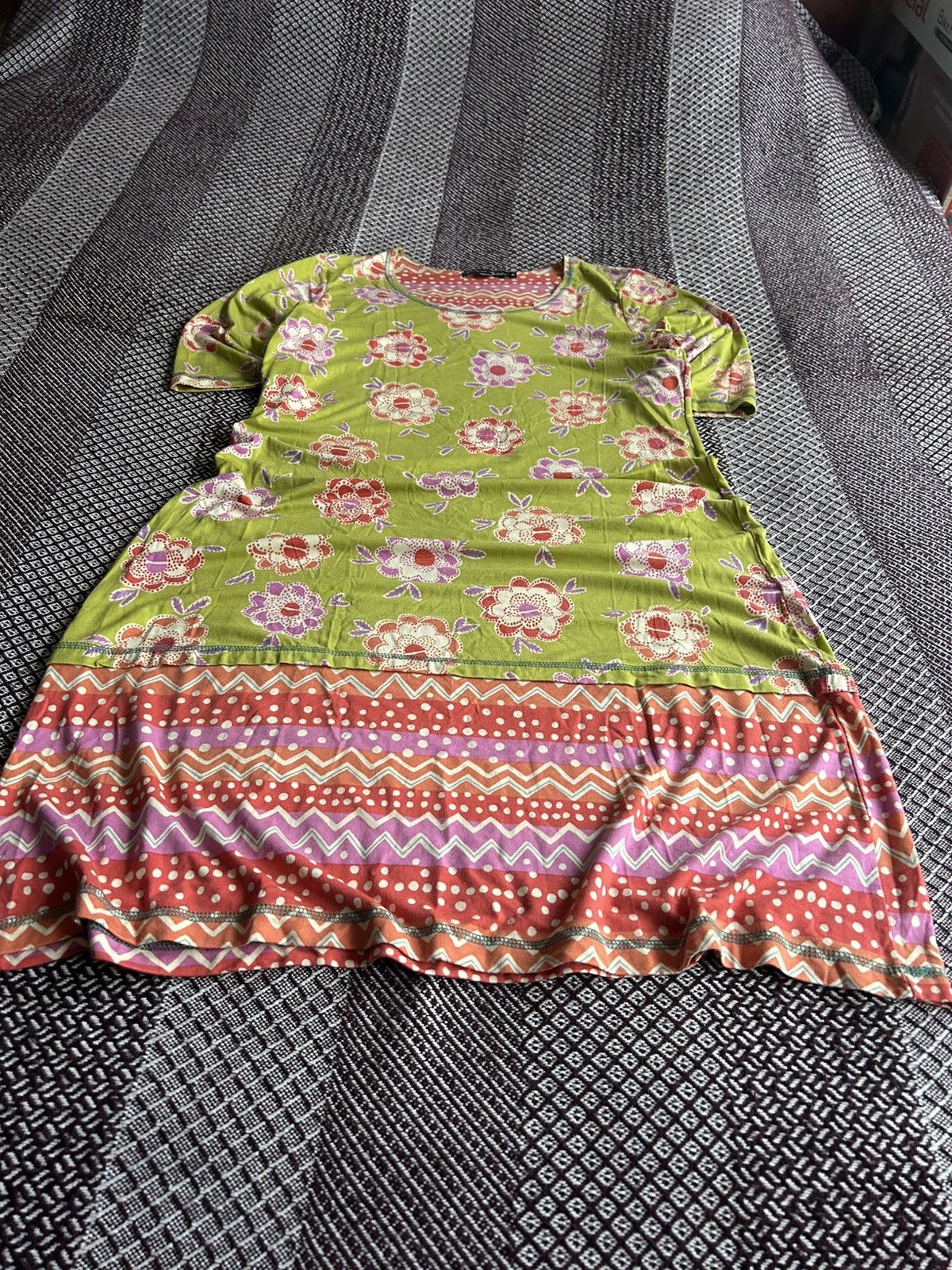 Gudrun Sjoden Gurdun Sjoden Green Floral 3/4 Sleeve Midi Dress Size Medium Size M / US 6-8 / IT 42-44 - 3 Thumbnail