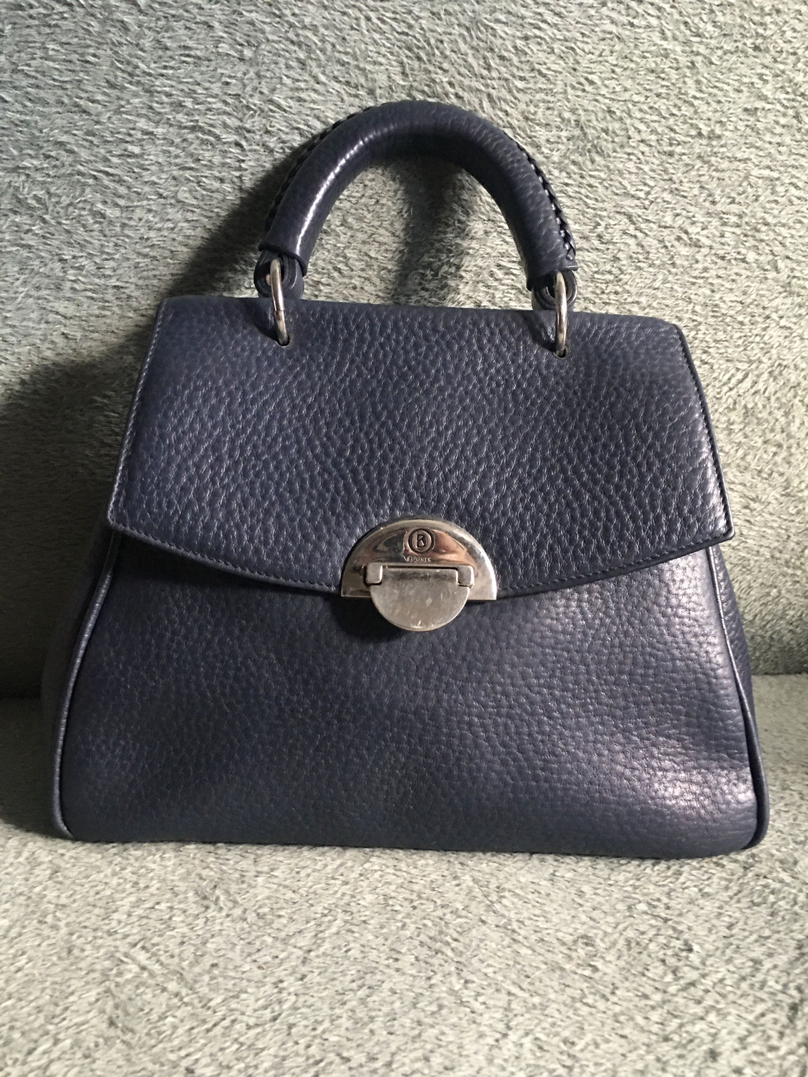 Bogner Bogner Blue Leather Bag Handbag Size ONE SIZE - 1 Thumbnail