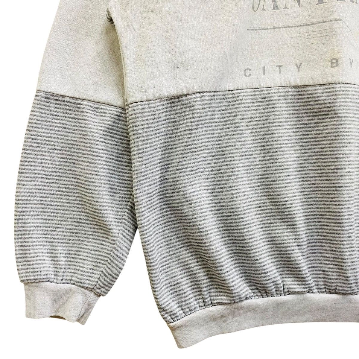 Vintage Vintage San Francisco Striped Quarter Zip Boxy Sweatshirt Size US XL / EU 56 / 4 - 3 Thumbnail