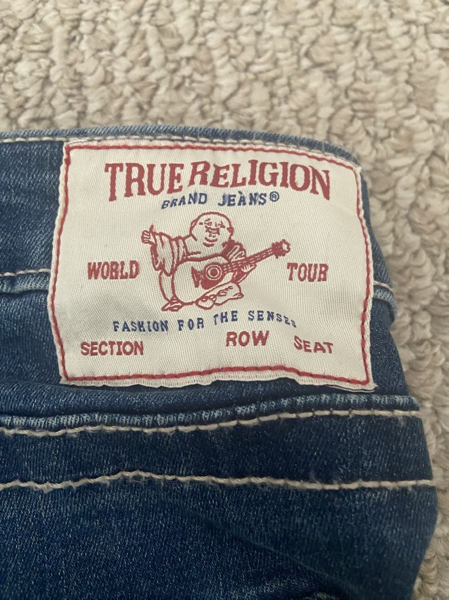 True Religion True Religion Writing Logo Jeans Size US 34 / EU 50 - 6 Thumbnail
