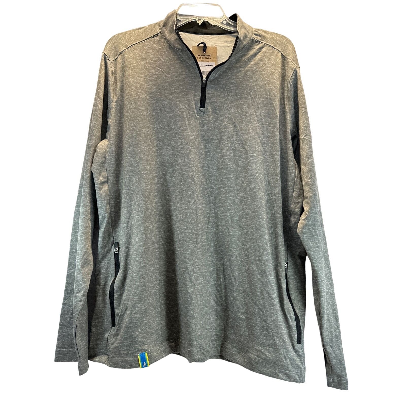 Chubbies Chubbies Movementum Gray 1/4 Zip Light Pullover men sz M Size US M / EU 48-50 / 2 - 1 Thumbnail