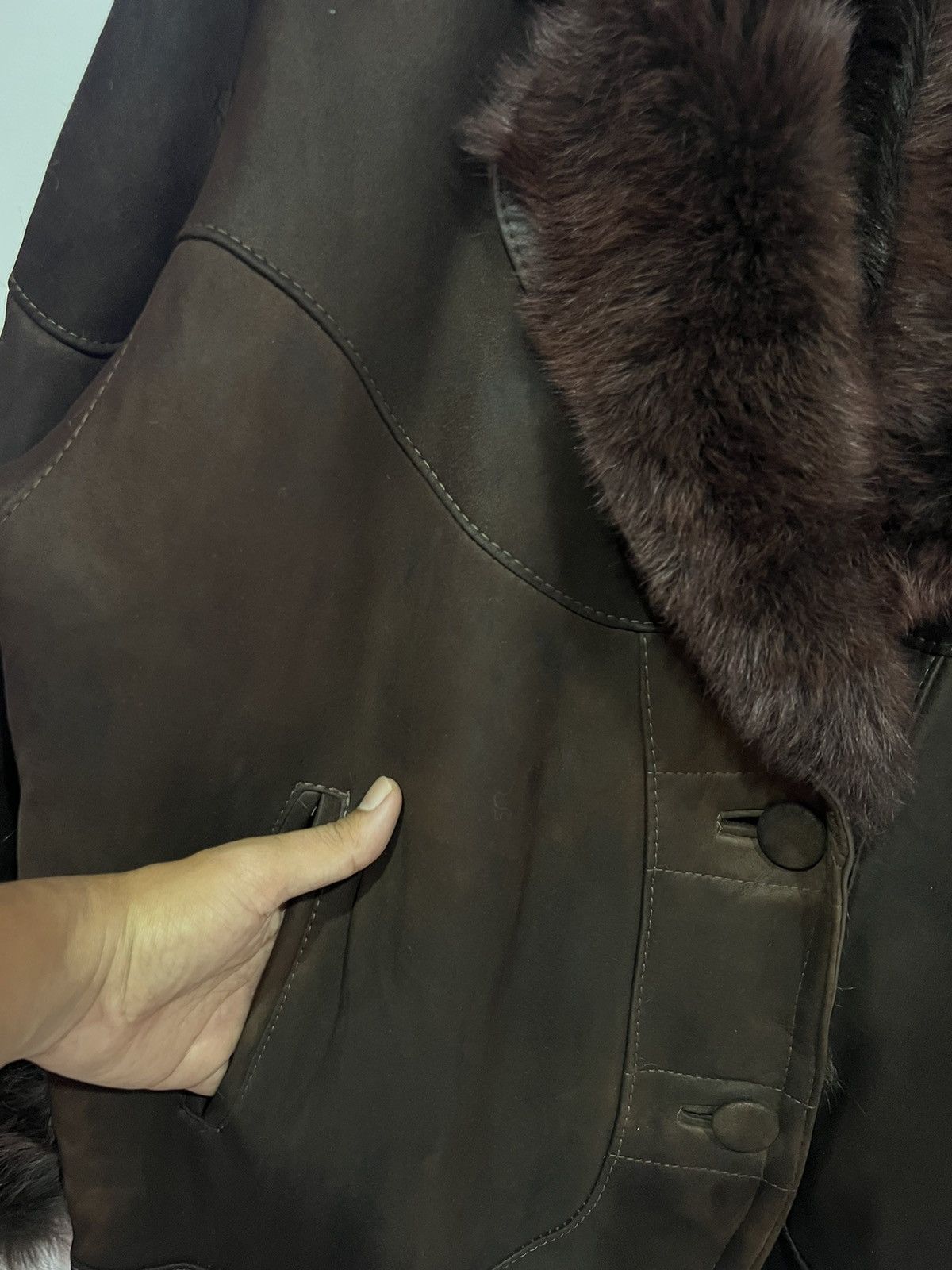 Other 🔥 Lamb leather Real fur lined coat Size M / US 6-8 / IT 42-44 - 5 Thumbnail