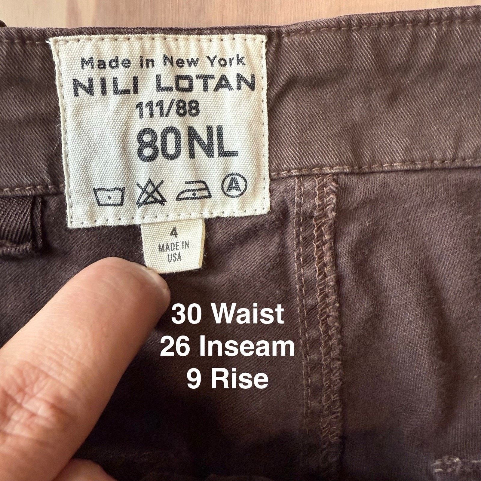 Nili Lotan Nili Lotan French Military Pants Women's 4 Brown Cropped Size 27" / US 4 / IT 40 - 5 Thumbnail
