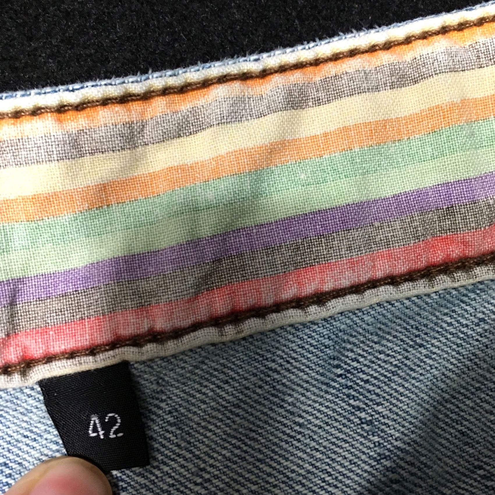 Rainbow LRG Jeans 42x32 Blue Denim 5-Pocket Grunge Fit VTG Wide-Leg Mens Jeans Size US 42 / EU 58 - 4 Thumbnail