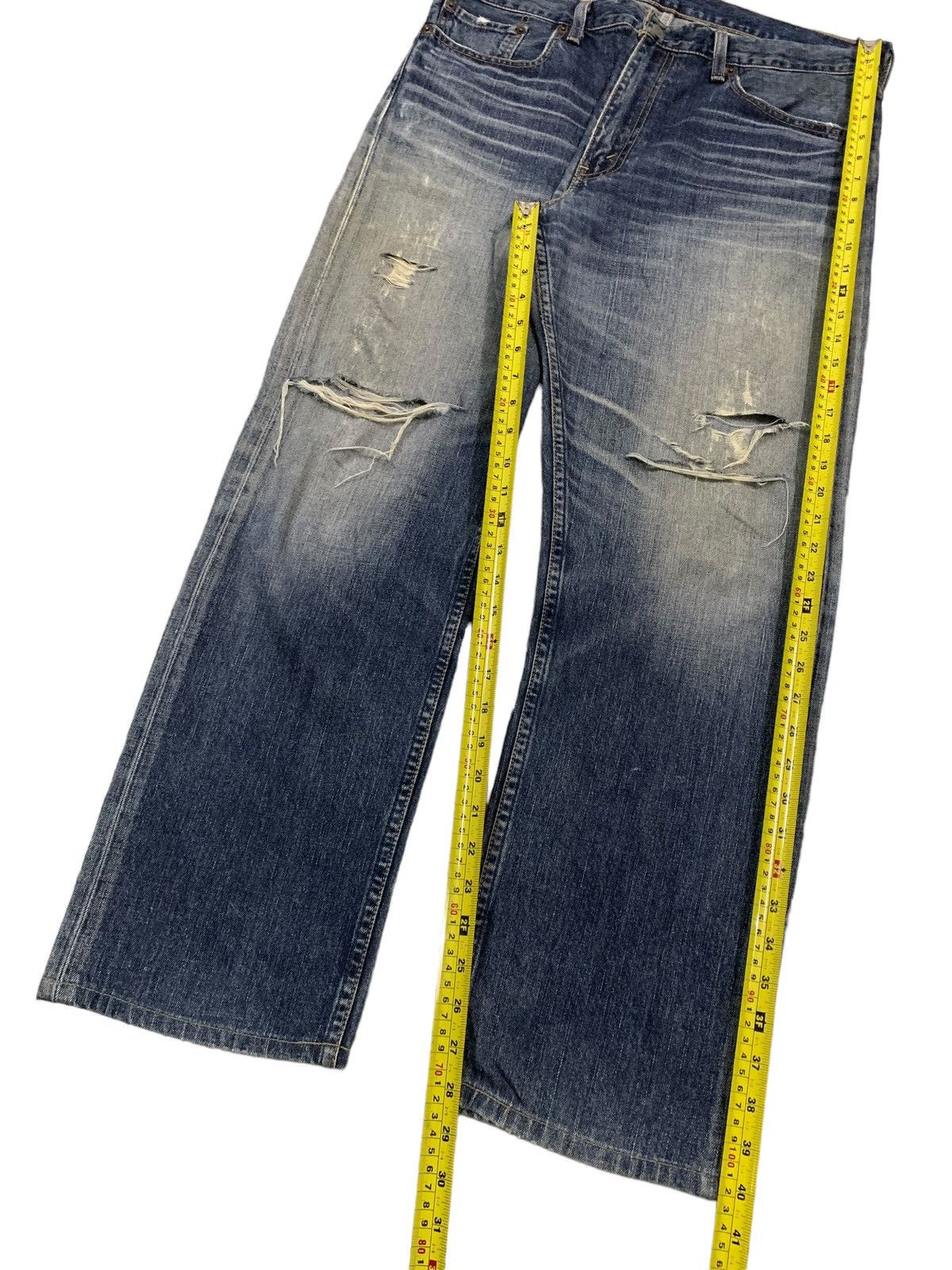 Levi's Vintage 90s Levis 505 Mud Wash Distressed Grunge Jeans Size US 34 / EU 50 - 15 Thumbnail