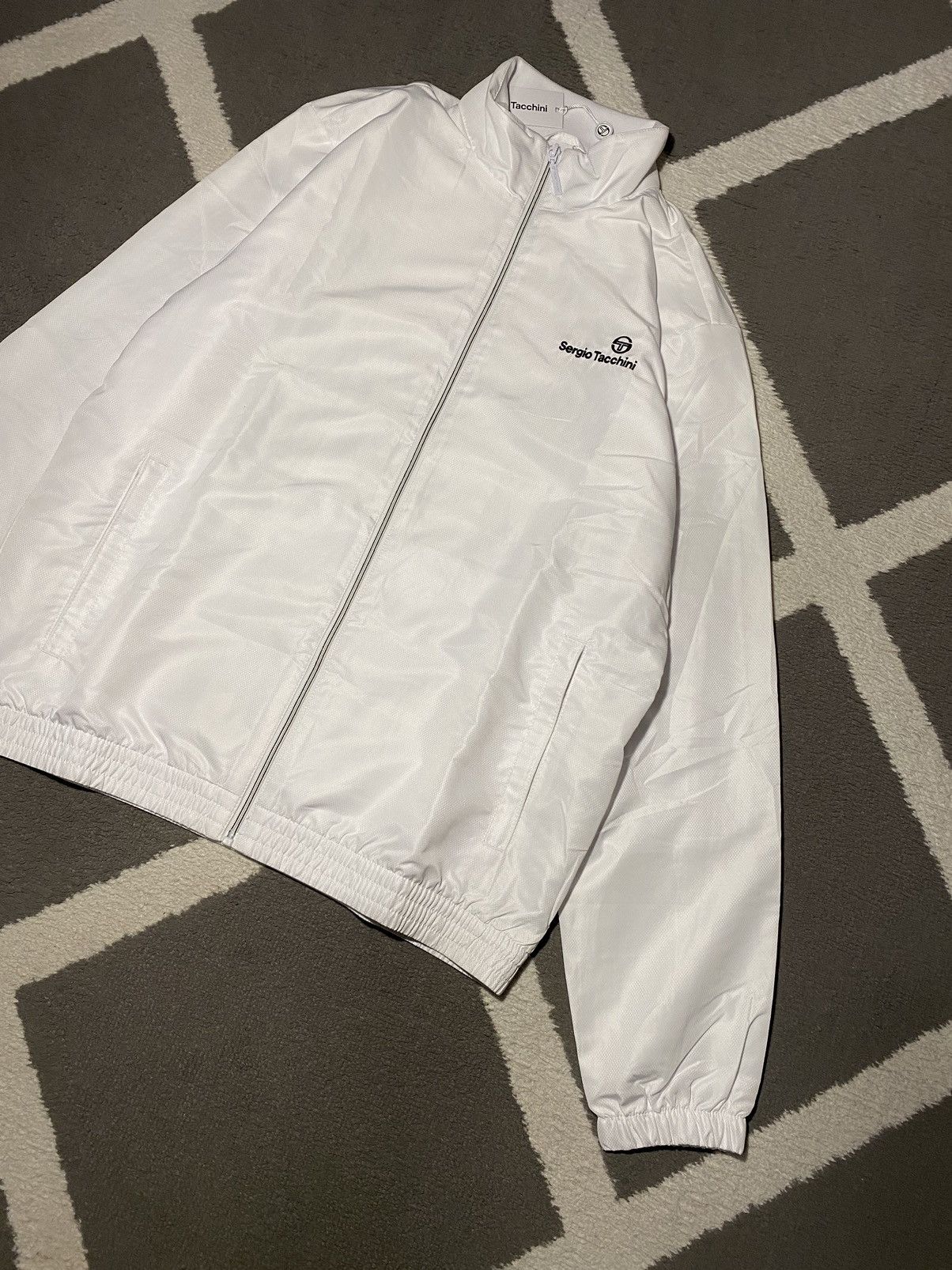 Sergio Tacchini × Vintage Sergio Tacchini Carson Tracktop white light track jacket Size US L / EU 52-54 / 3 - 5 Thumbnail