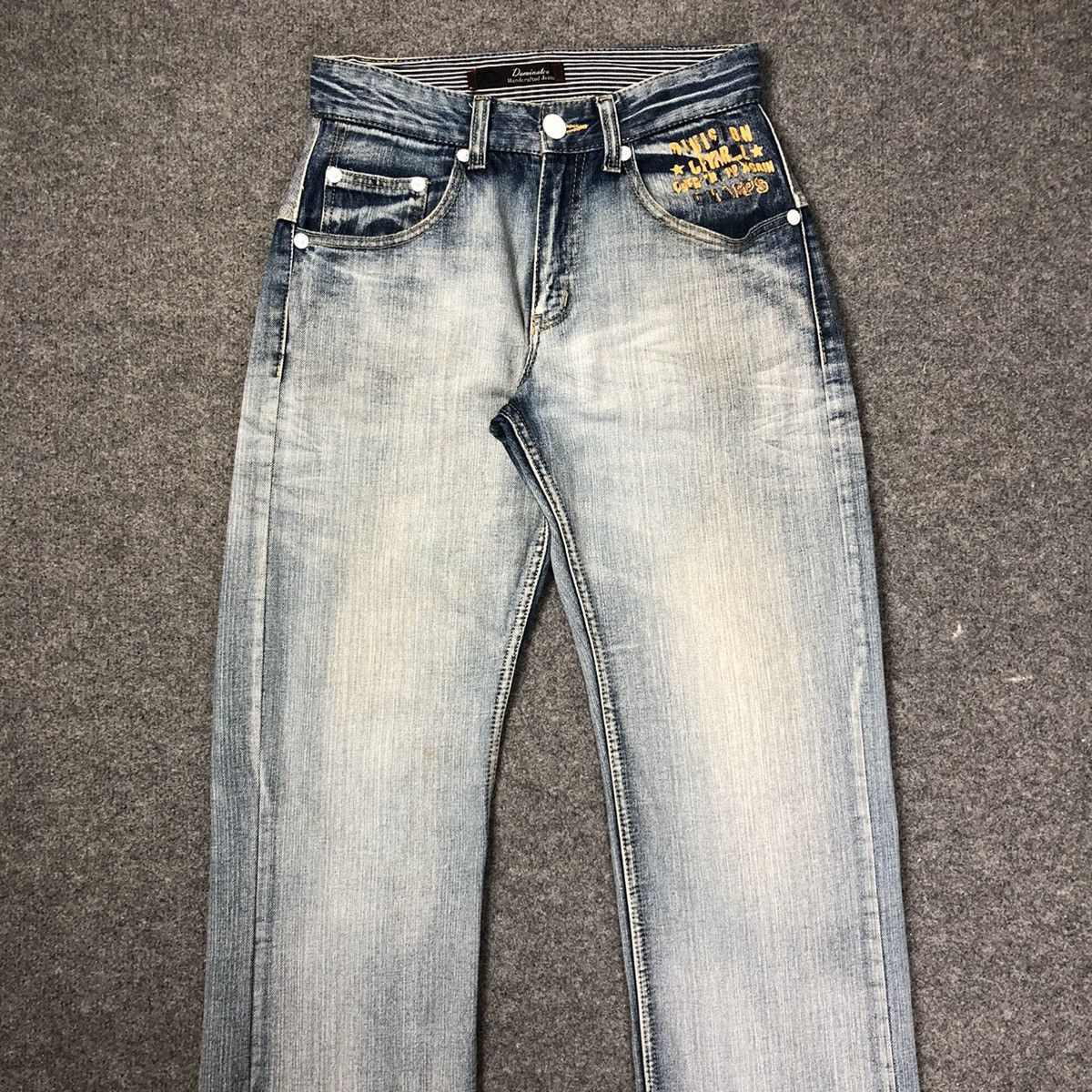 Vintage 🔥Rare🔥 Japanese Brand DAMINATE Handcrafted Jeans Size US 28 / EU 44 - 2 Thumbnail