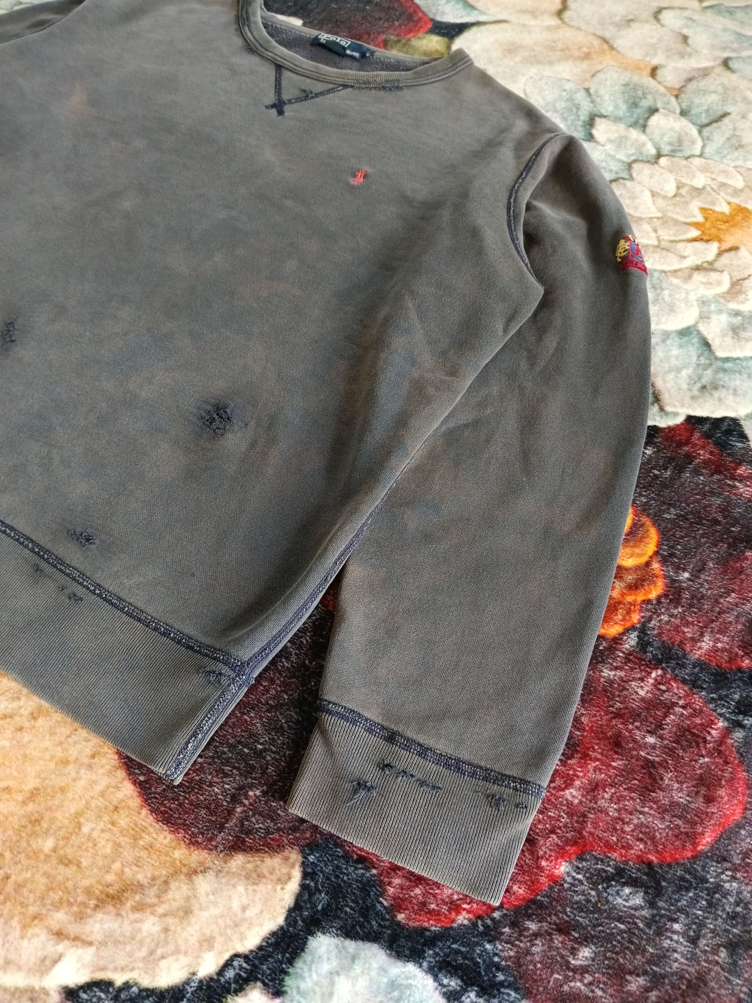 Polo Ralph Lauren THRASHED🔥VINTAGE 90s POLO BY RALPH LAUREN Size US L / EU 52-54 / 3 - 3 Thumbnail