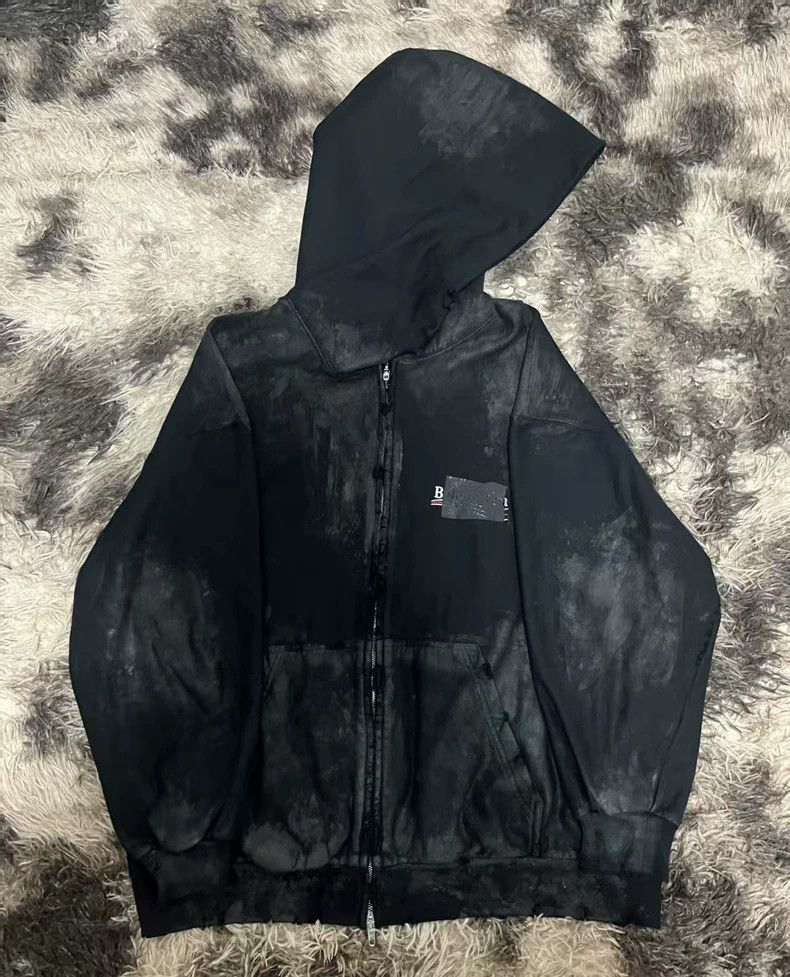 Balenciaga Balenciaga Mud Dye Tape Coke Cover Zipper Hoodie Jacket Size US M / EU 48-50 / 2 - 1 Thumbnail