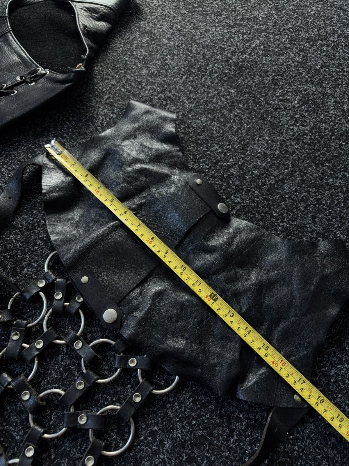 Japanese Brand Gothic BDSM Leather Leggings & Chain Harness Costume Size ONE SIZE - 23 Thumbnail