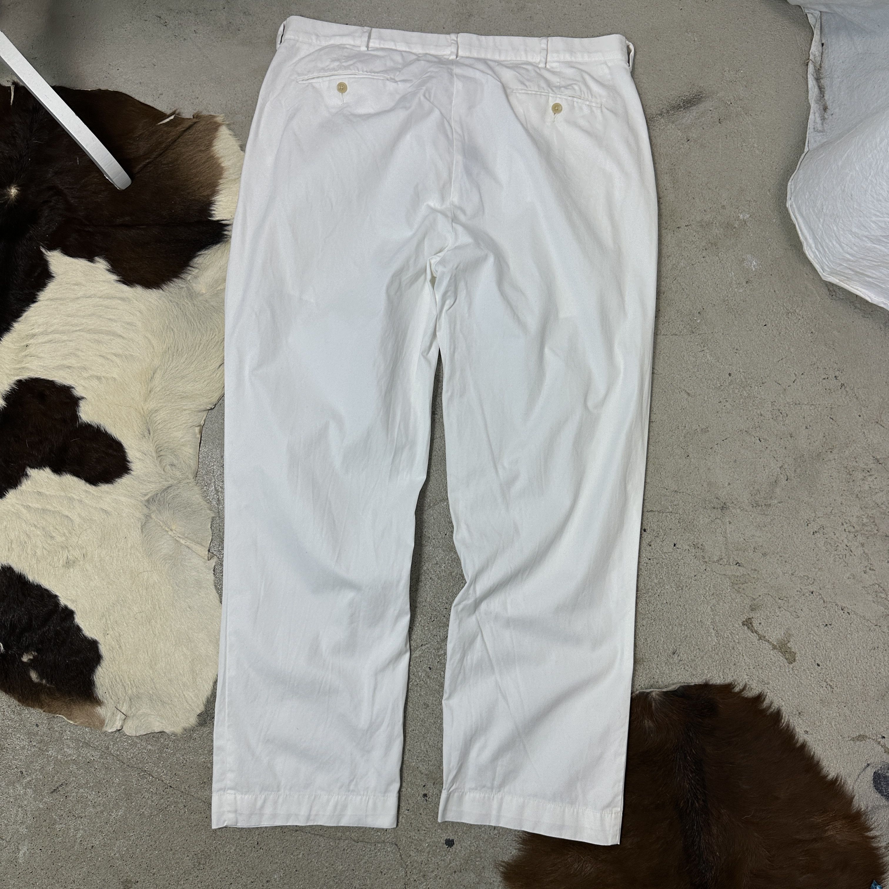 Polo Ralph Lauren Vintage Old Money Polo Ralph Lauren White Pants Y2K Size US 40 / EU 56 - 6 Thumbnail