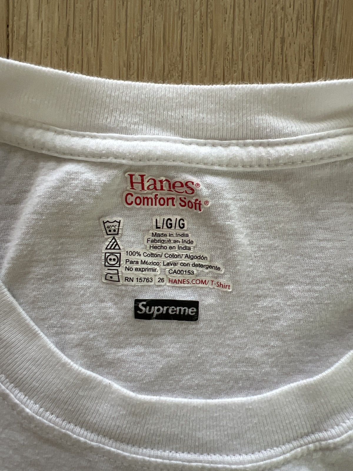 Hanes × Supreme Supreme x Hanes tshirt Size US L / EU 52-54 / 3 - 5 Thumbnail