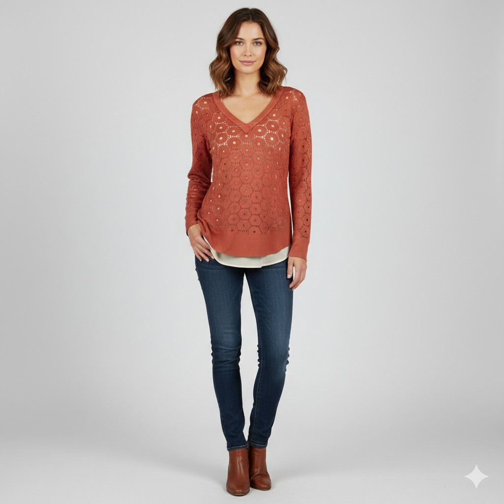 Other Alberto Makali S/M Tunic Top Microfiber Suede Laser-Cut Size M / US 6-8 / IT 42-44 - 4 Thumbnail