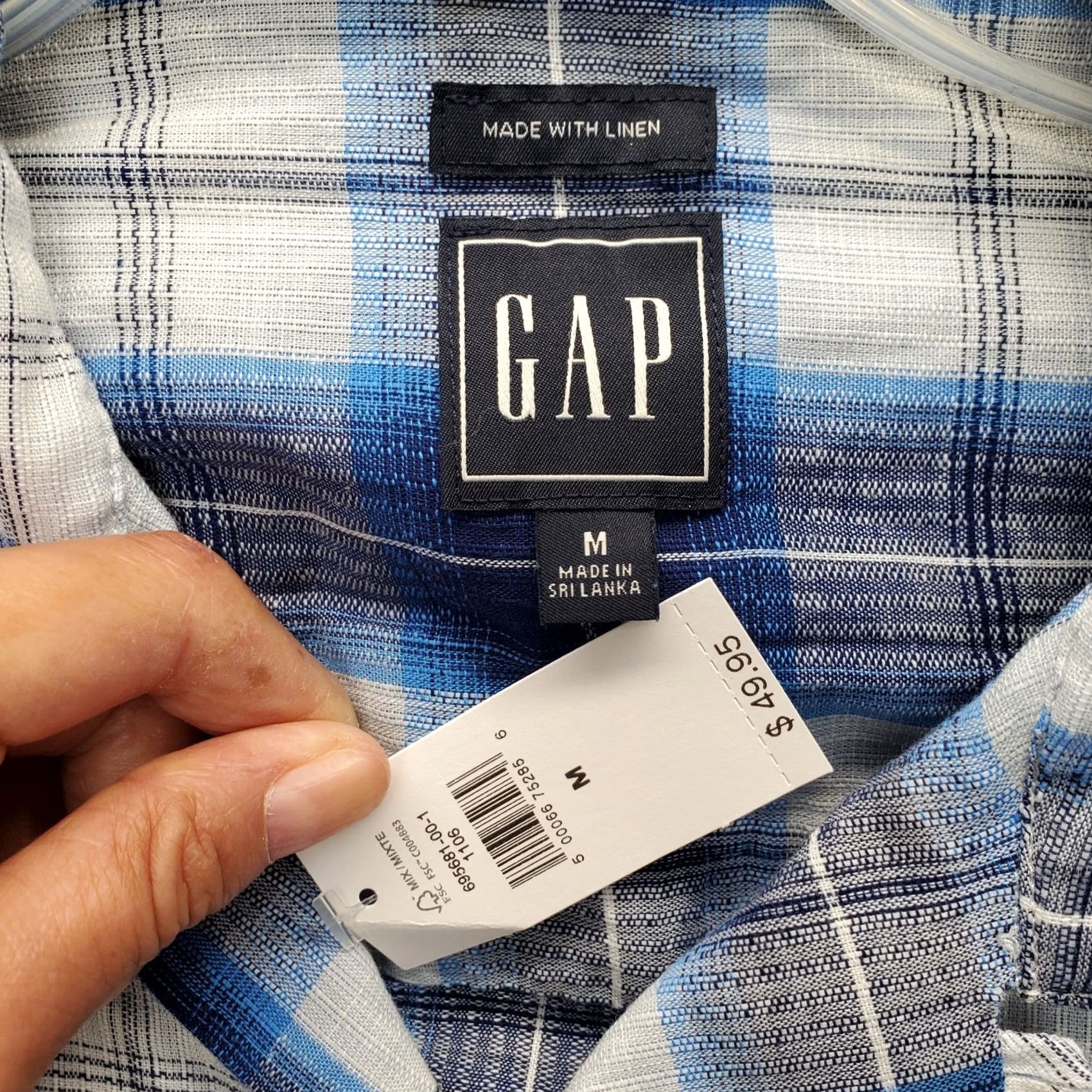 Gap Gap Mens M Button-Up Shirt Casual Plaid Multicolor Cotton Short Sleeve Camp Shirt Size US M / EU 48-50 / 2 - 5 Thumbnail