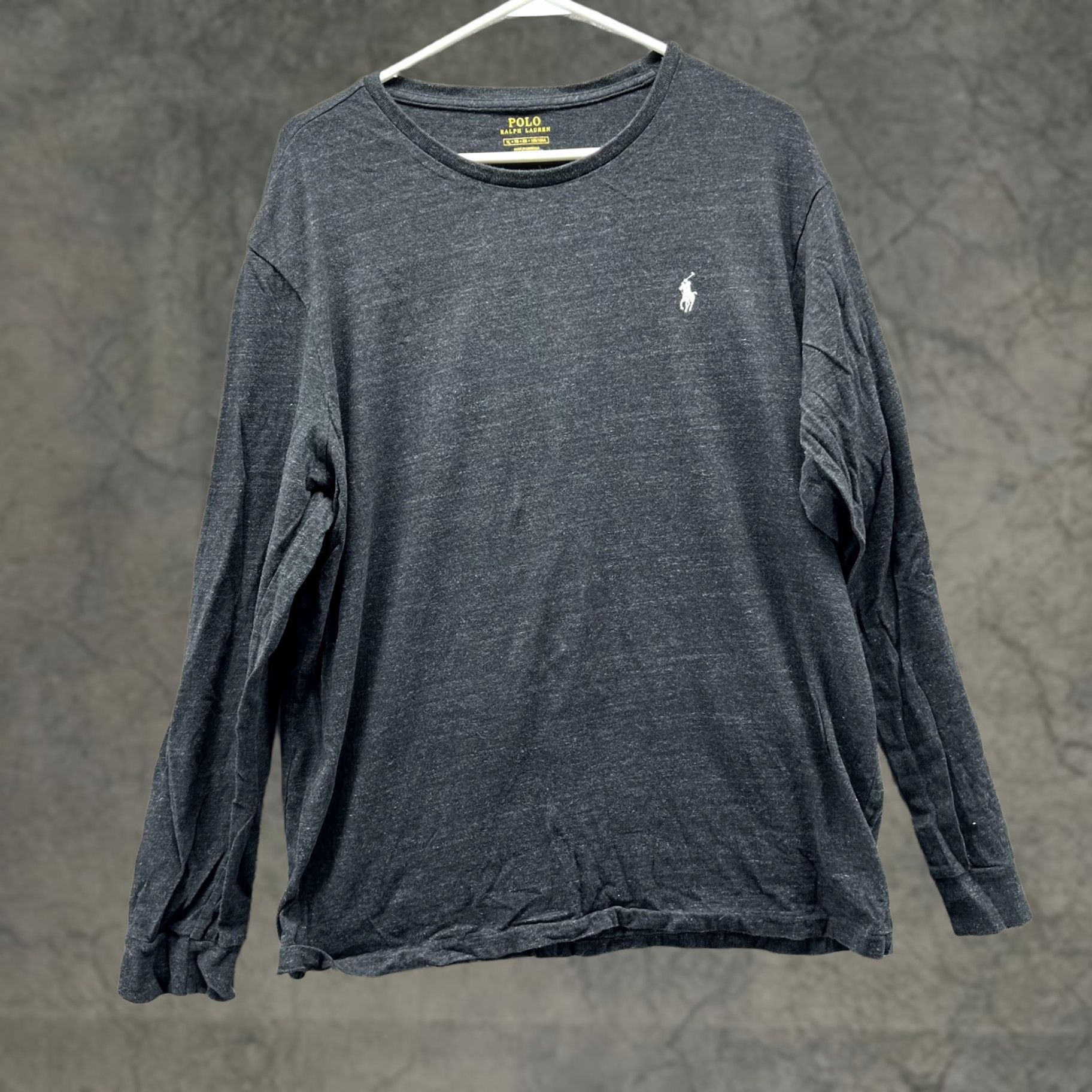 Polo Ralph Lauren Polo Ralph Lauren Shirt Mens XL Gray Long Sleeve Crewneck Cotton Logo Pony Size US XL / EU 56 / 4 - 1 Thumbnail