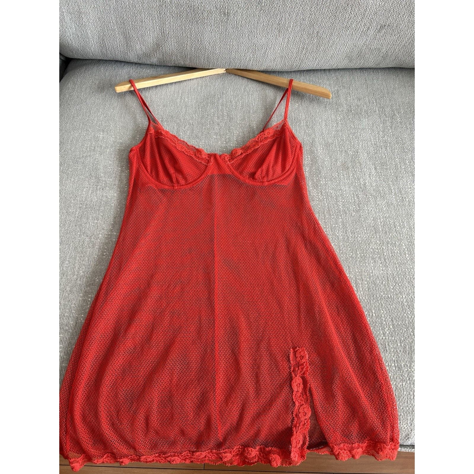 Victoria's Secret Y2K Stretchy Lace Babydoll Nightie Slip Lingerie Sz 34C Size ONE SIZE - 4 Thumbnail