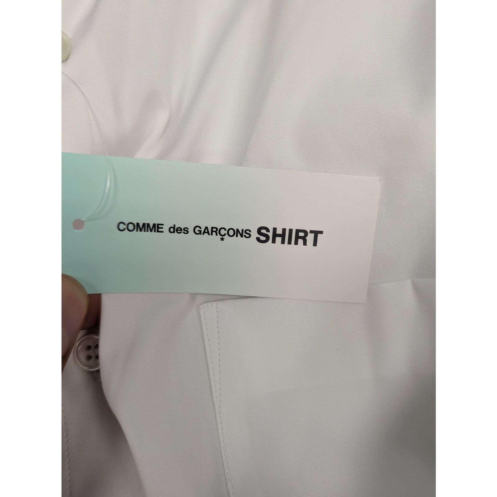 Comme des Garcons o1rshd1 Zip Sleeve Detail White Button Up Shirt in White Size US S / EU 44-46 / 1 - 13 Thumbnail
