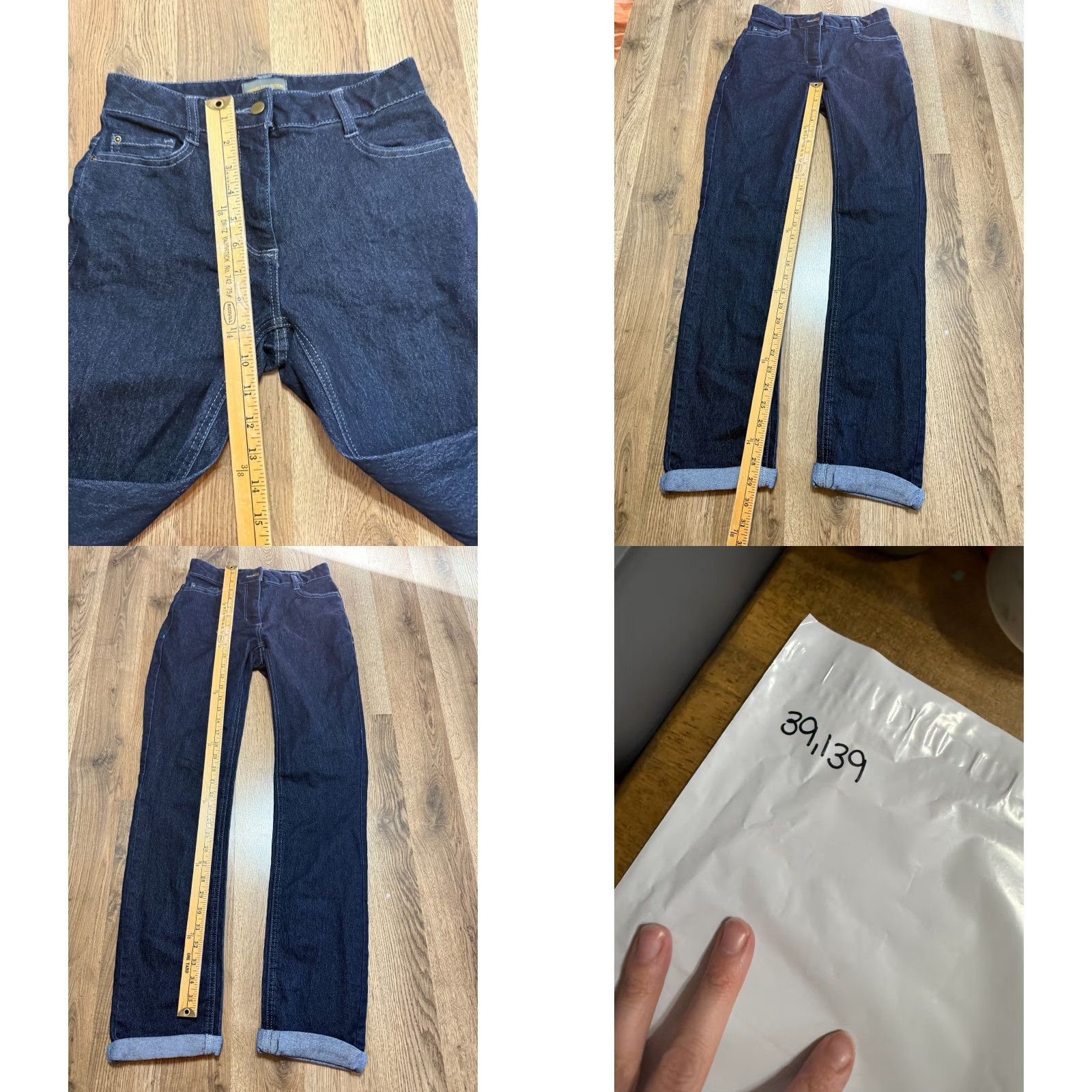 Vintage Apparel Collection Jeans Women's Size 0 Blue Denim Cuffed Straight Leg Size 25" / US 0 / IT 36 - 8 Thumbnail