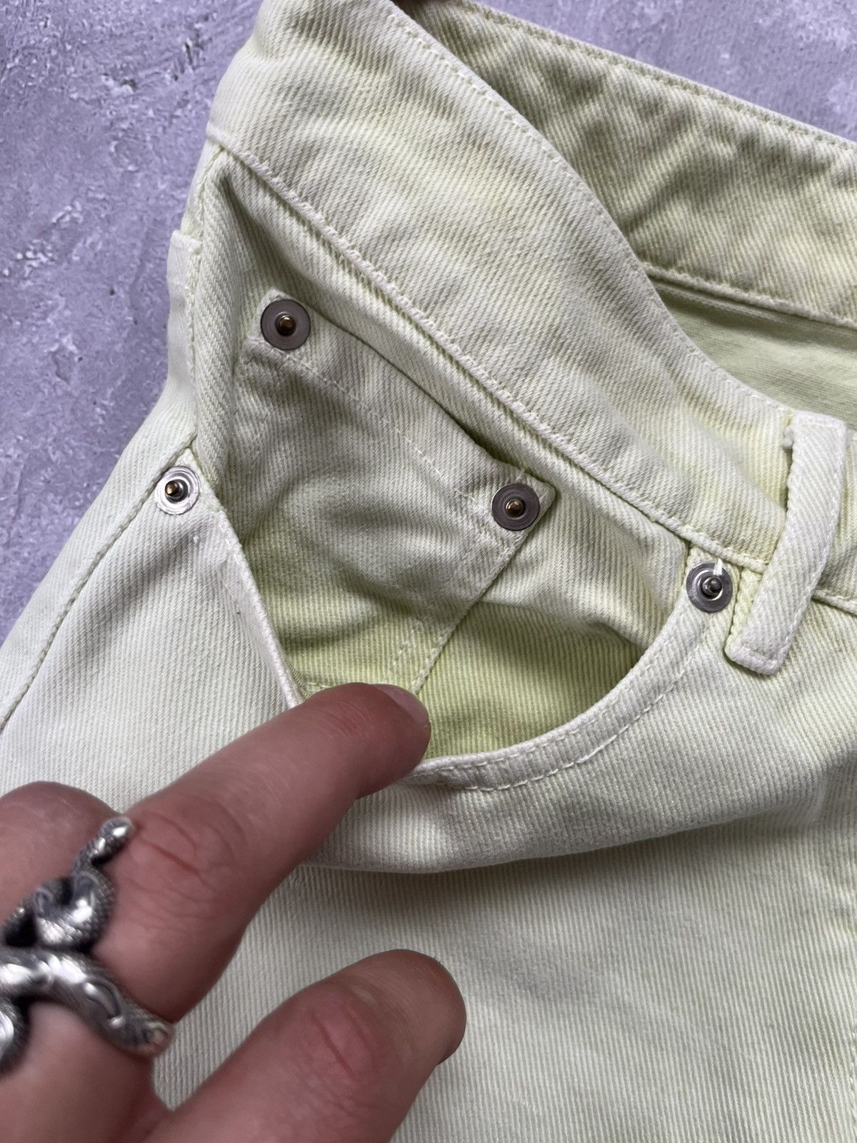 Prada Vintage Prada Red Tab Denim Pants Lime Green Size 30" / US 8 / IT 44 - 11 Thumbnail