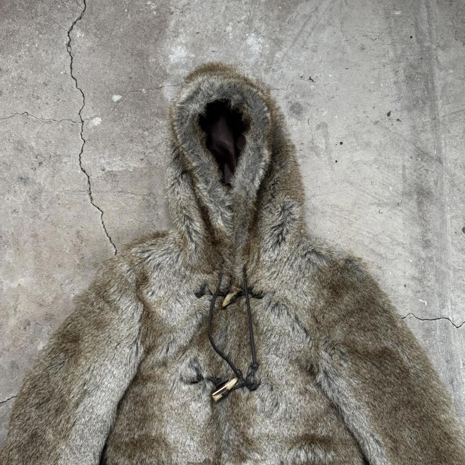 Le Grande Bleu (L.G.B.) Y2K Only Faux Fur Crop Hooded Jacket Size S / US 4 / IT 40 - 3 Thumbnail
