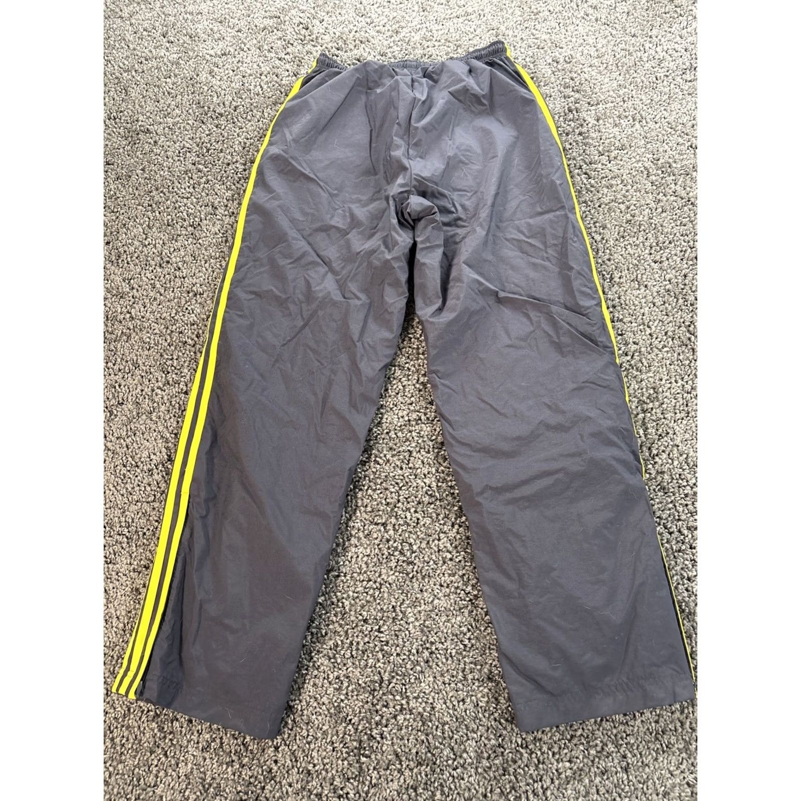 Adidas VINTAGE adidas Track Pants Mens Large Gray Warm Ups Stripe Y2K Baggy 00s Size US 33 - 6 Thumbnail