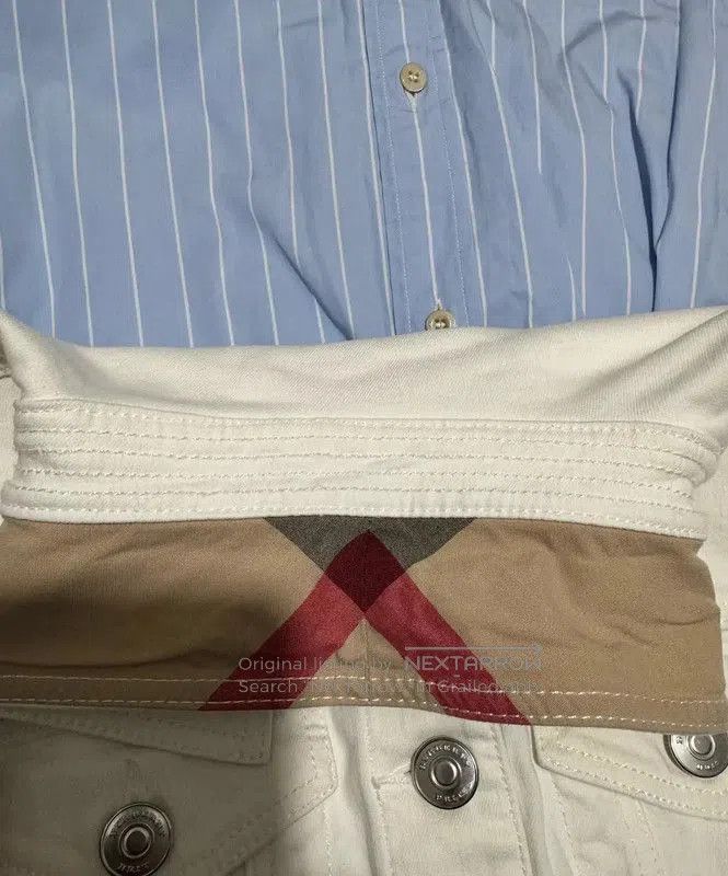 Burberry Burberry White Cotton Embroidered Jacket. Size S / US 4 / IT 40 - 4 Thumbnail