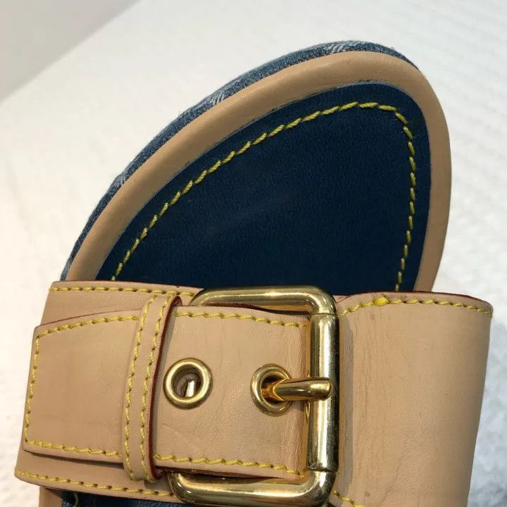 Louis Vuitton Louis Vuitton Classic Monogram Wedge Sandals -2508 Size US 8 / IT 38 - 6 Thumbnail
