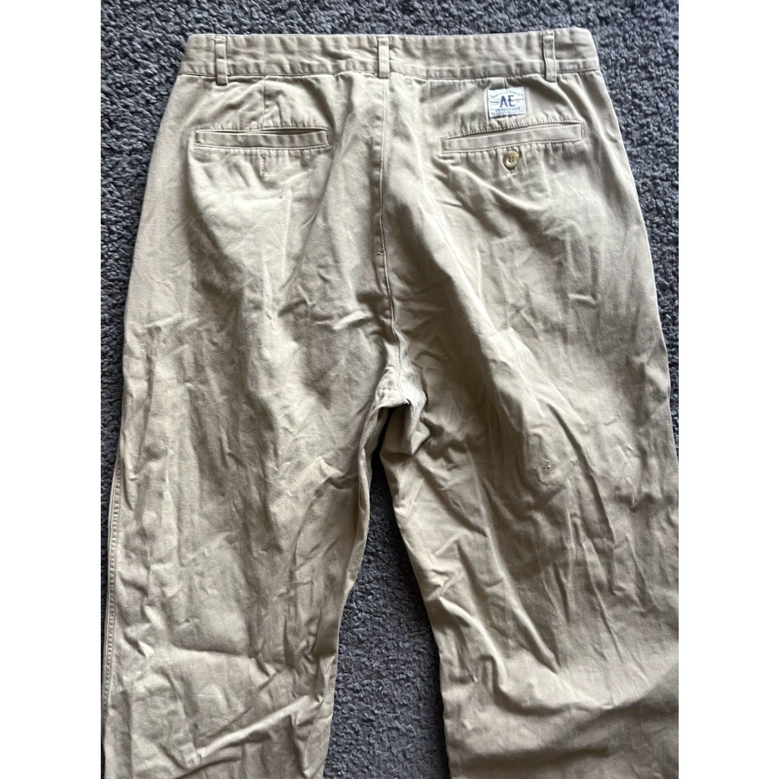 American Eagle Outfitters AMERICAN EAGLE OUTFITTERS pleated chino pants 34x30 tag talon vtg 70s 80s Men Beige Cotton Belt Loops Zip Tapered 80s Chino Vintage Size US 34 / EU 50 - 2 Thumbnail