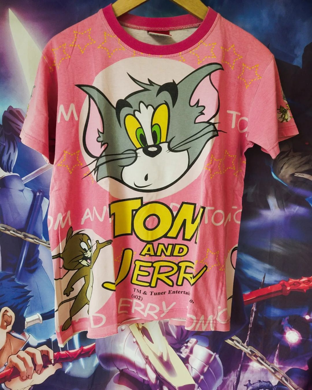 Cartoon Network × Vintage Vintage Tom and Jerry All Over Print Pink Cartoon Tees Size US M / EU 48-50 / 2 - 1 Thumbnail