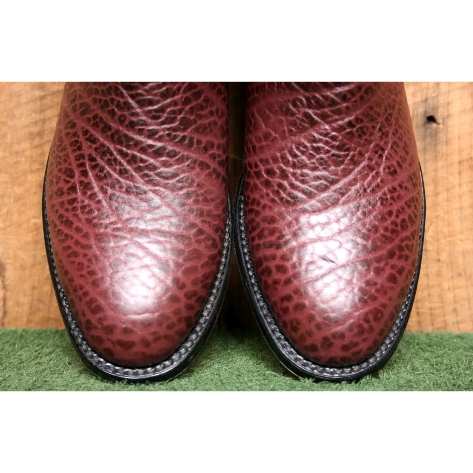 Vintage ORTEGA Boot Company Burgundy Textured Leather Western Boots Women's Sz. 6.5 Size US 7 / IT 37 - 4 Thumbnail