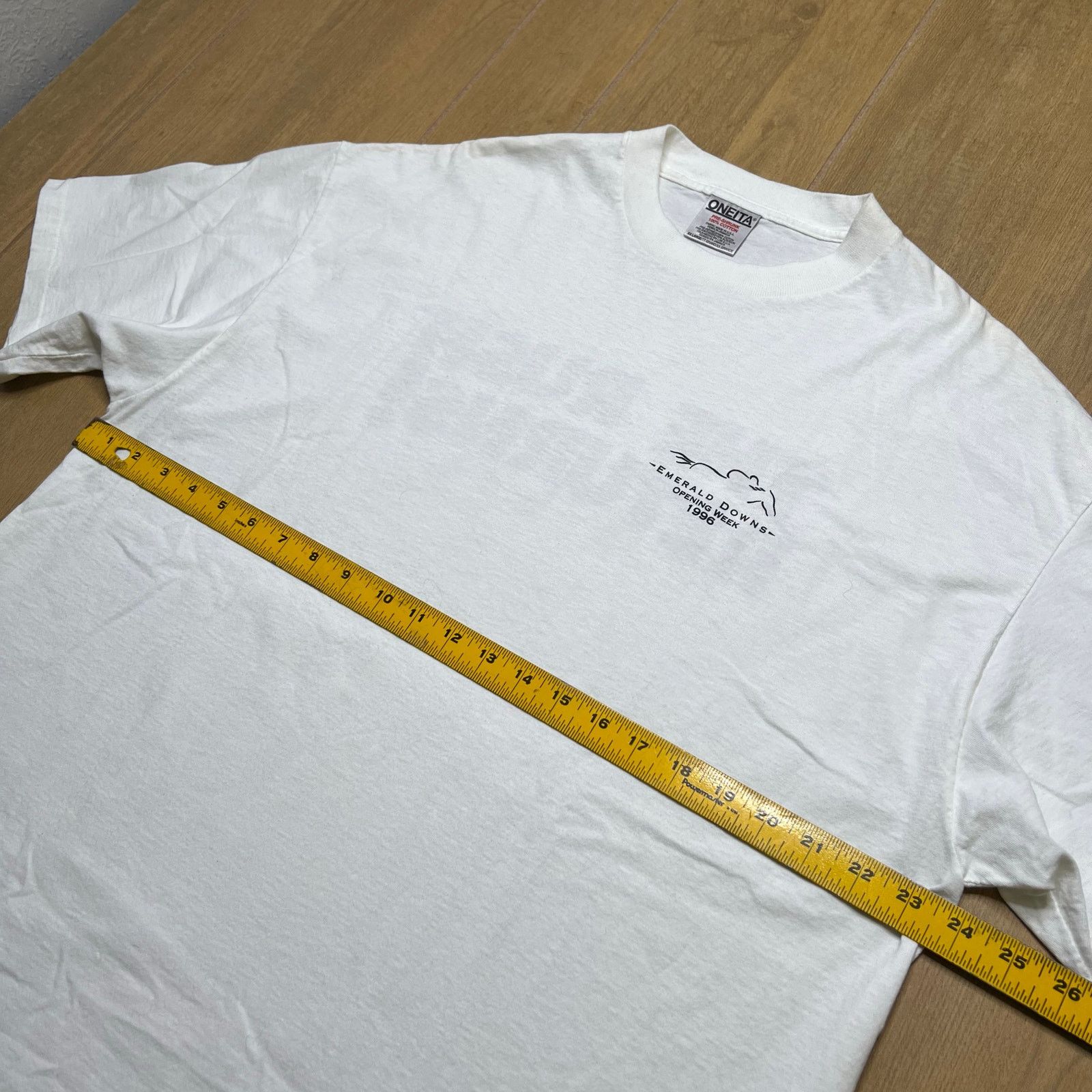 Vintage Vintage Emerald Downs Opening Week 1996 T Shirt Oneita XXL Size US XXL / EU 58 / 5 - 8 Thumbnail