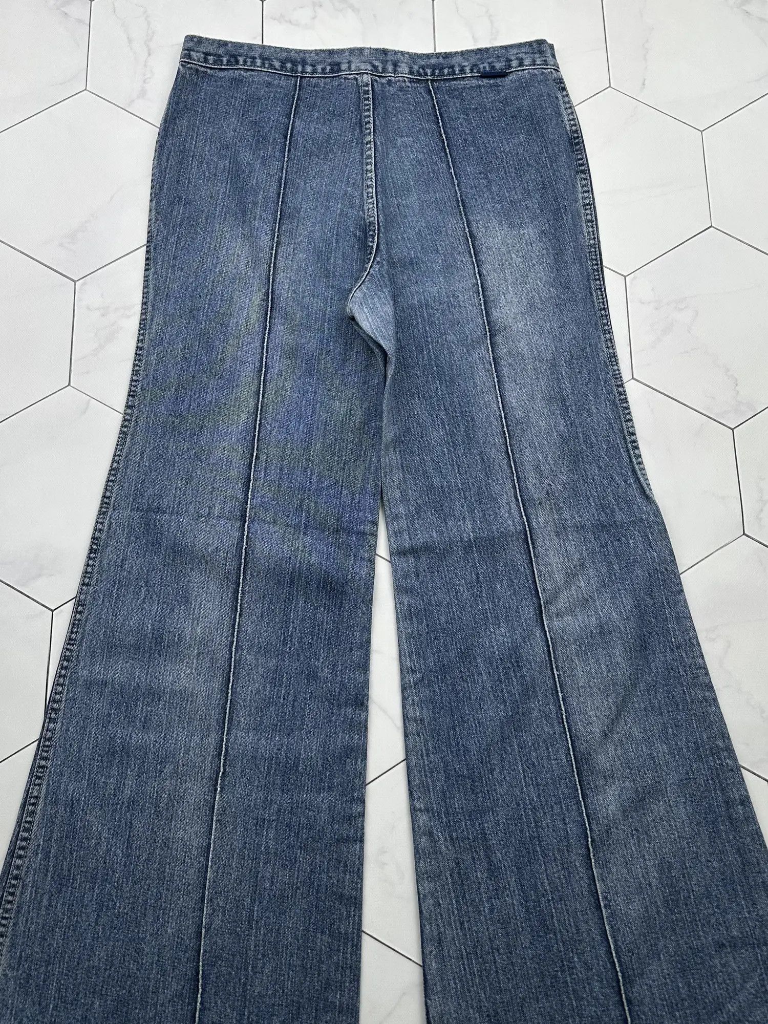 Japanese Brand Vintage Wide Flare Jeans (B468)E2 Size US 30 / EU 46 - 5 Thumbnail