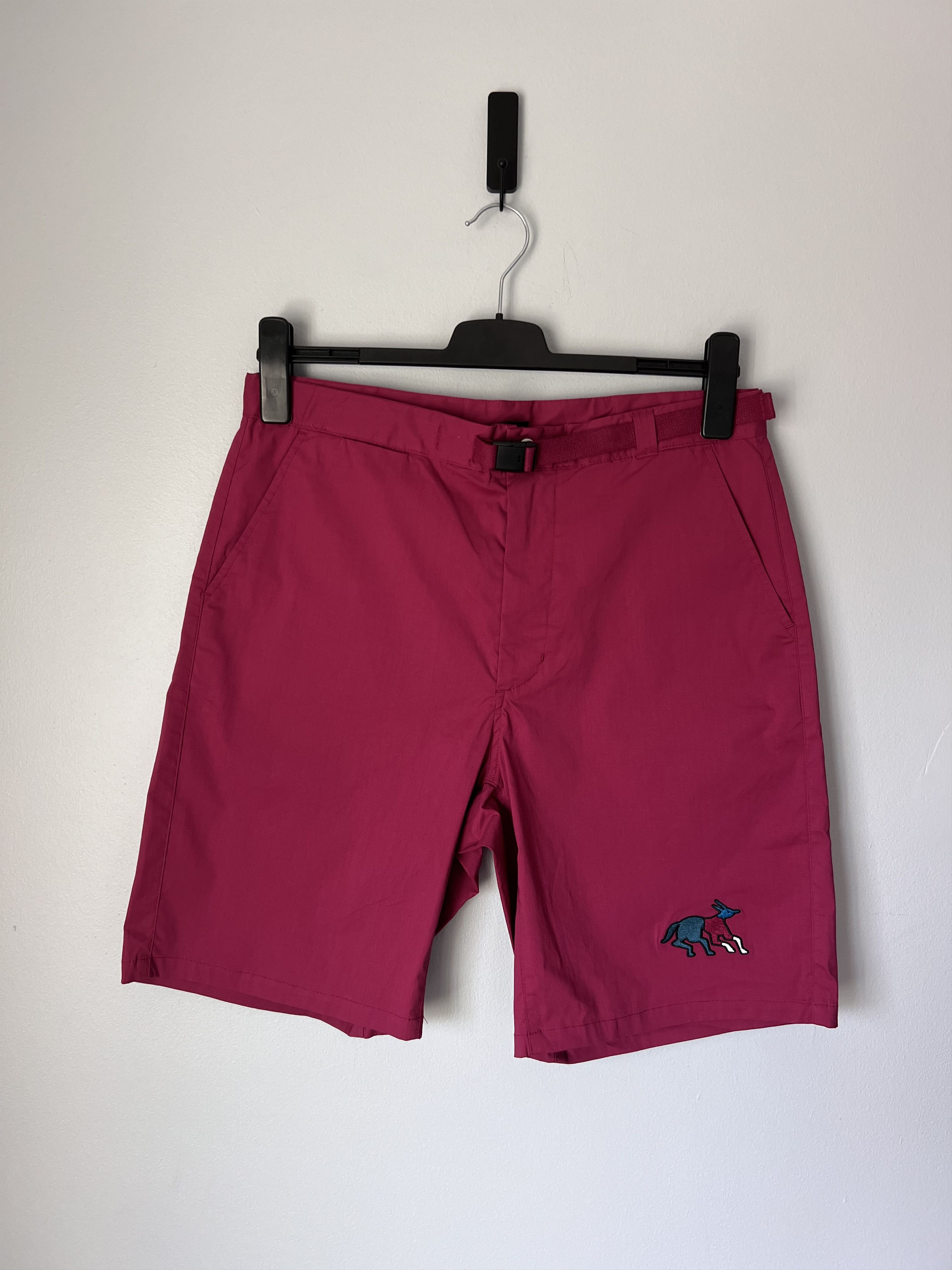 Parra Anxious Dog Shorts in Wine Red