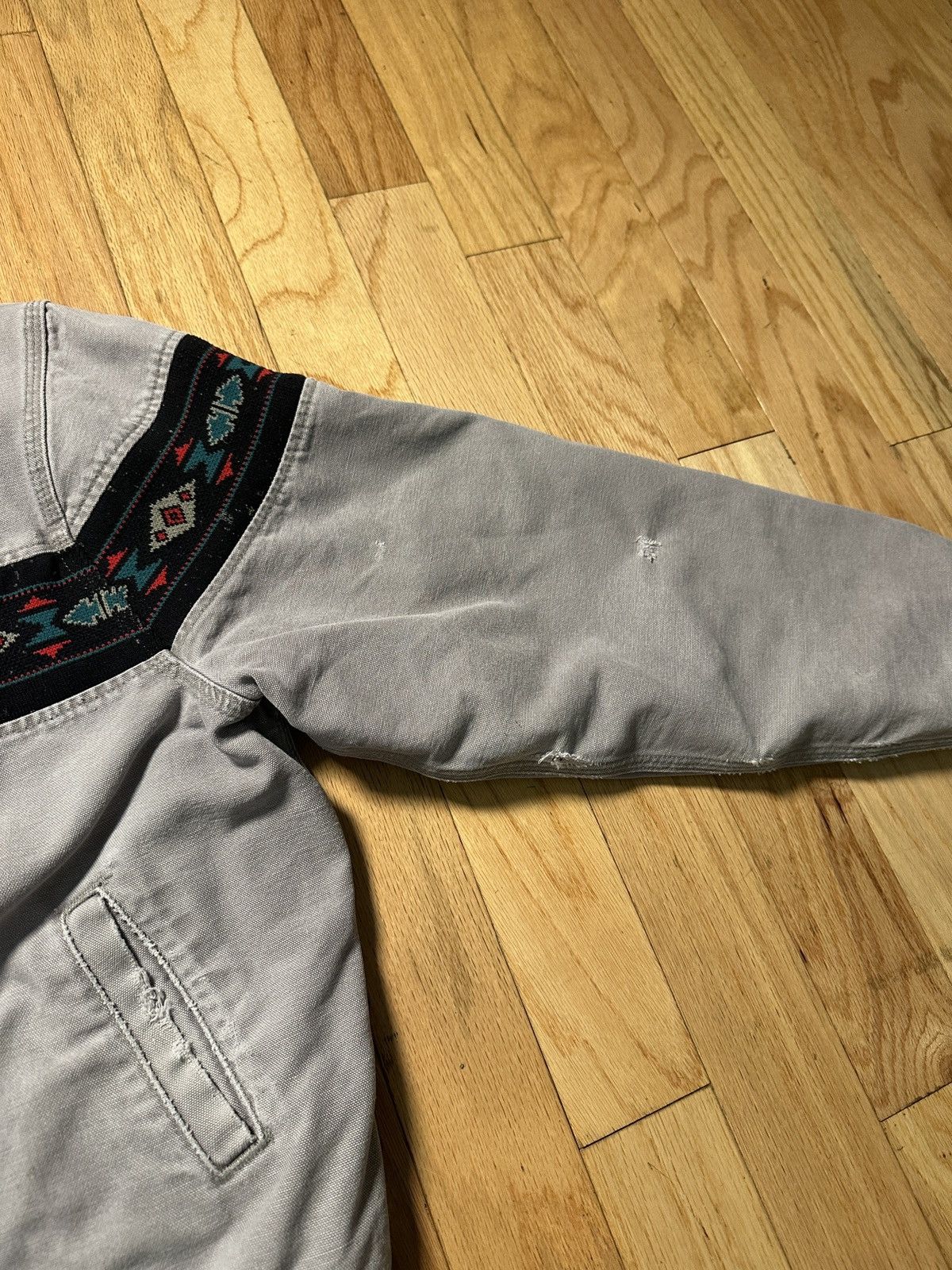 Carhartt Carhartt Aztec Grail Jacket J77CMT Grey 1999 XL Distressed Size US XL / EU 56 / 4 - 3 Thumbnail