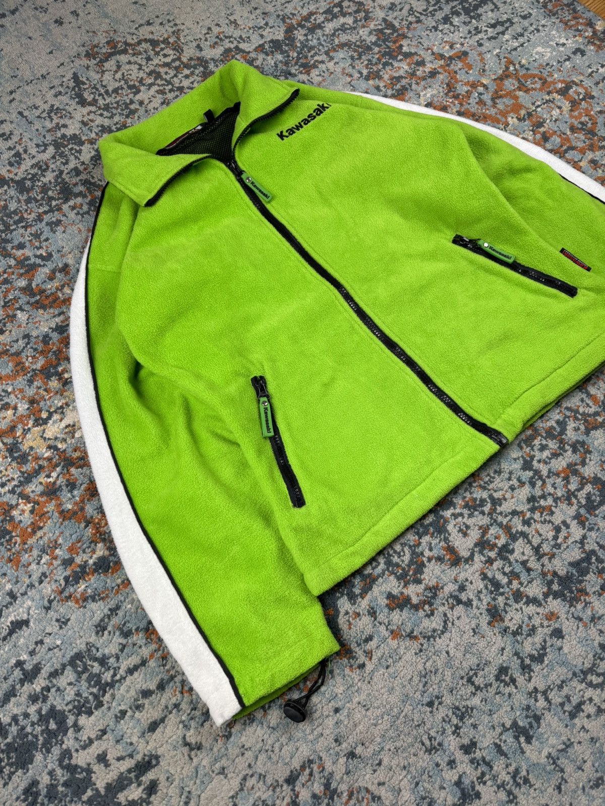 Vintage Vintage 90s Kawasaki racing style sherpa fleece jacket Size L / US 10 / IT 46 - 4 Thumbnail