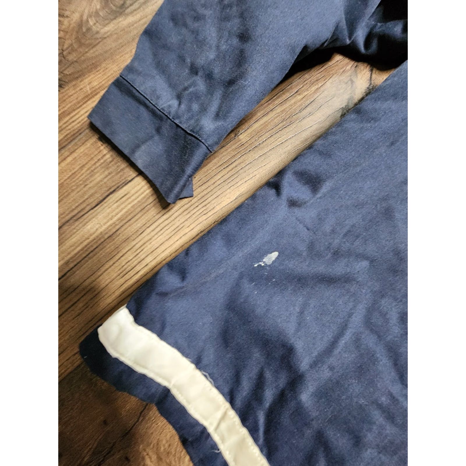 Vintage Mens L Aramark Softshell Jacket Insulated Distressed Blue Working Casual Wear 90s Logo Pockets Water Resistant Wind-Resistant Fall Winter Spring Size US L / EU 52-54 / 3 - 7 Thumbnail