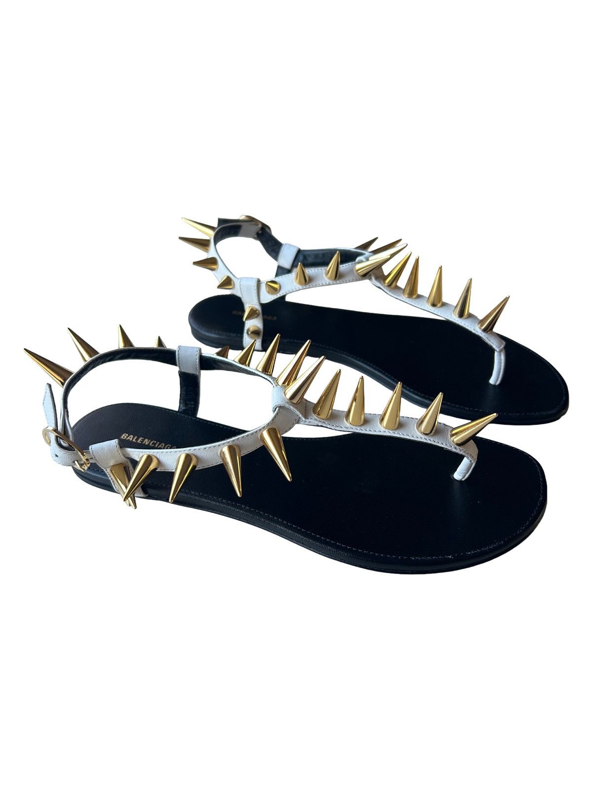 Balenciaga Balenciaga White Spikes Sandals SS18 Size US 6 / IT 36 - 1 Thumbnail