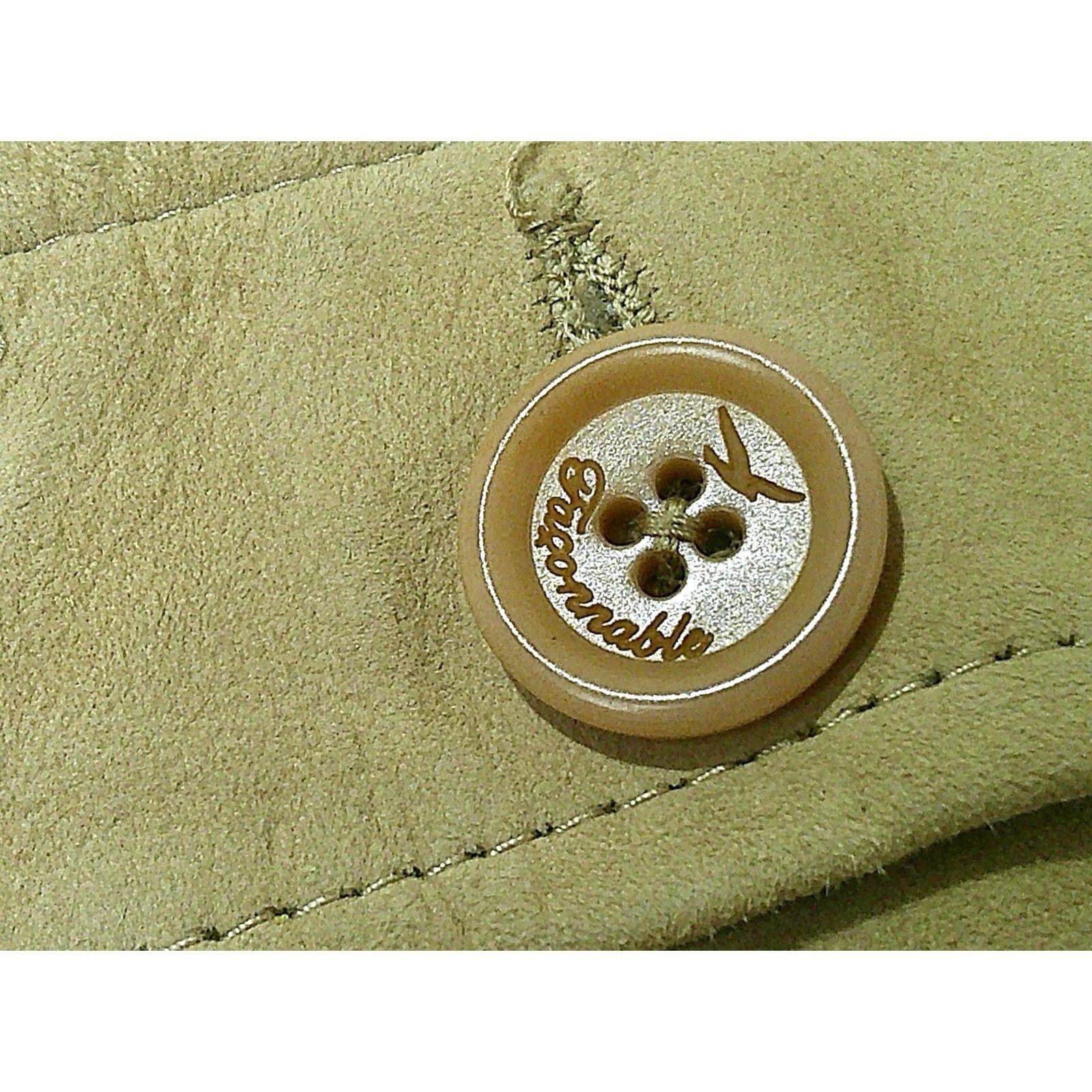 Faconnable Faconnable Goatskin Jacket Medium Women's Long Sleeve Button Down Beige Leather Size M / US 6-8 / IT 42-44 - 6 Thumbnail