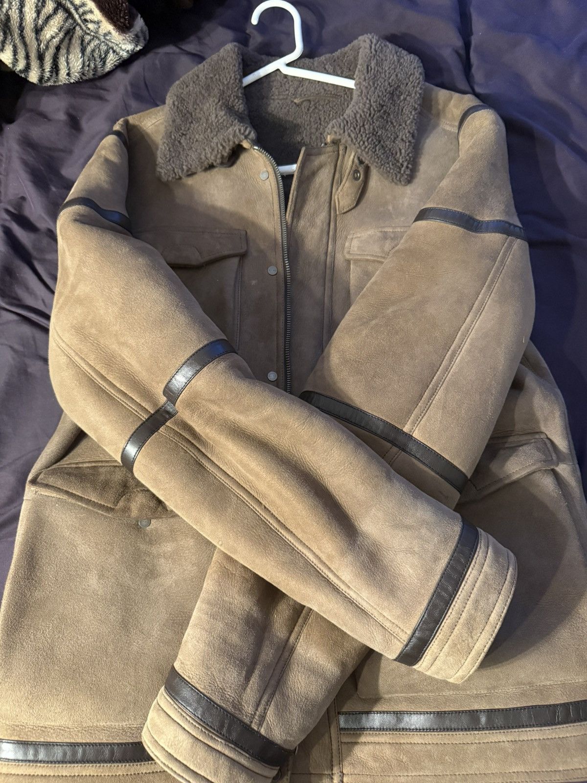 Etro ETRO 100% Lambskin Leather Jacket, 100% Lambskin Shearling Size US XXL / EU 58 / 5 - 5 Thumbnail