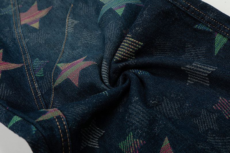 Jean American high street style washed star print jeans for men Size US 32 / EU 48 - 6 Thumbnail
